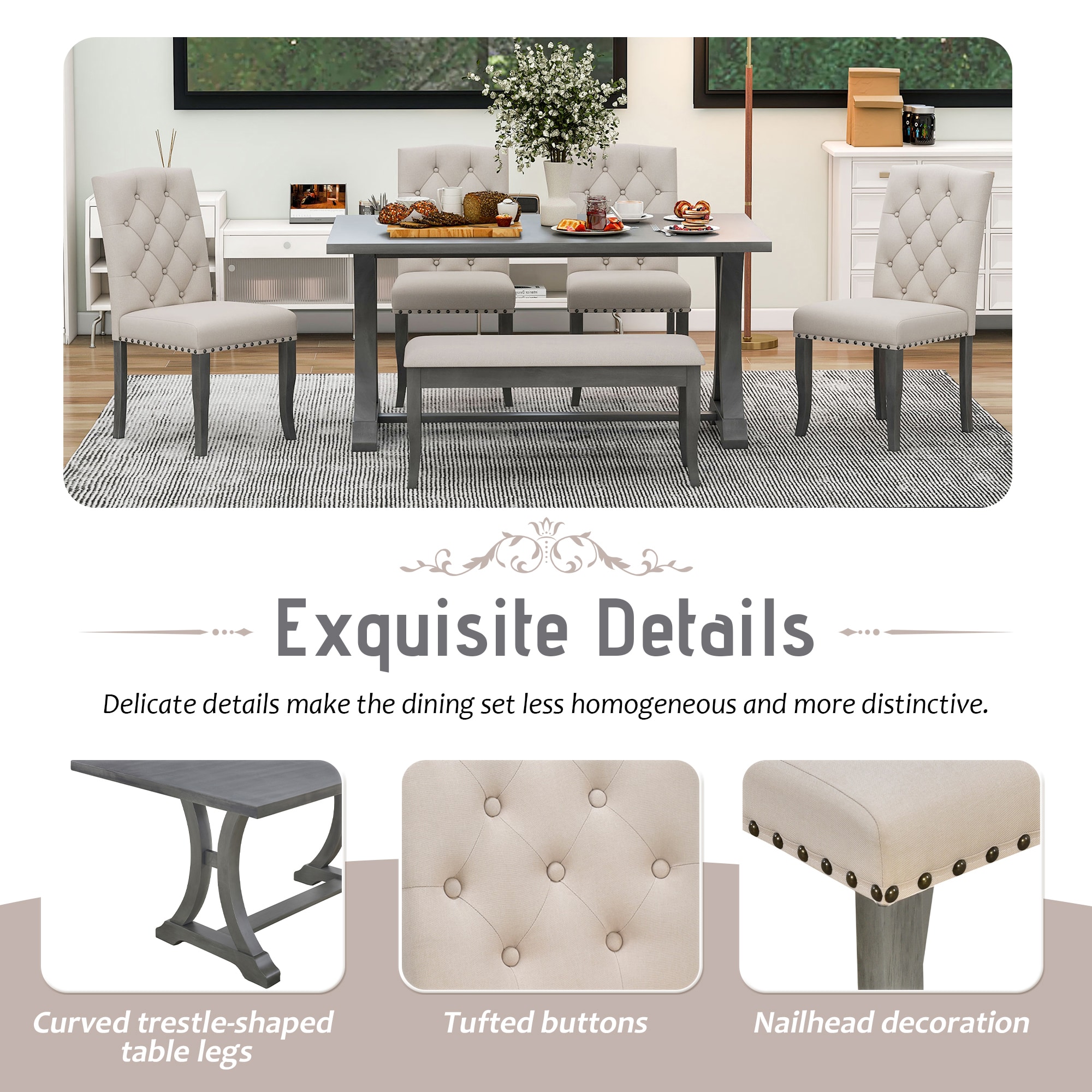 SINOFURN SYA330076GY Dining-Sets - View #5