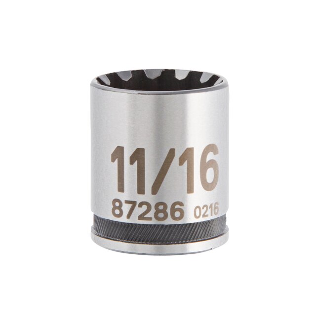 Kobalt Universal Standard (SAE) 3/8-in Drive Spline 11/16-in Deep Socket Kobalt Universal Standard (SAE) 3/8-in Drive Spline 11/16-in Deep Socket