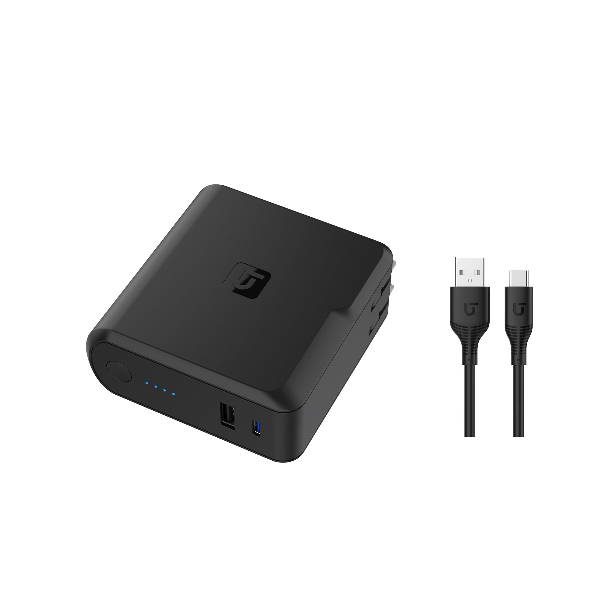 Utilitech L338PB004-CS-R 10000mAh Portable Battery with Wall Plug Lithium ion (Li-ion) Combination pack Rechargeable Battery Charger ( Batteries Included )