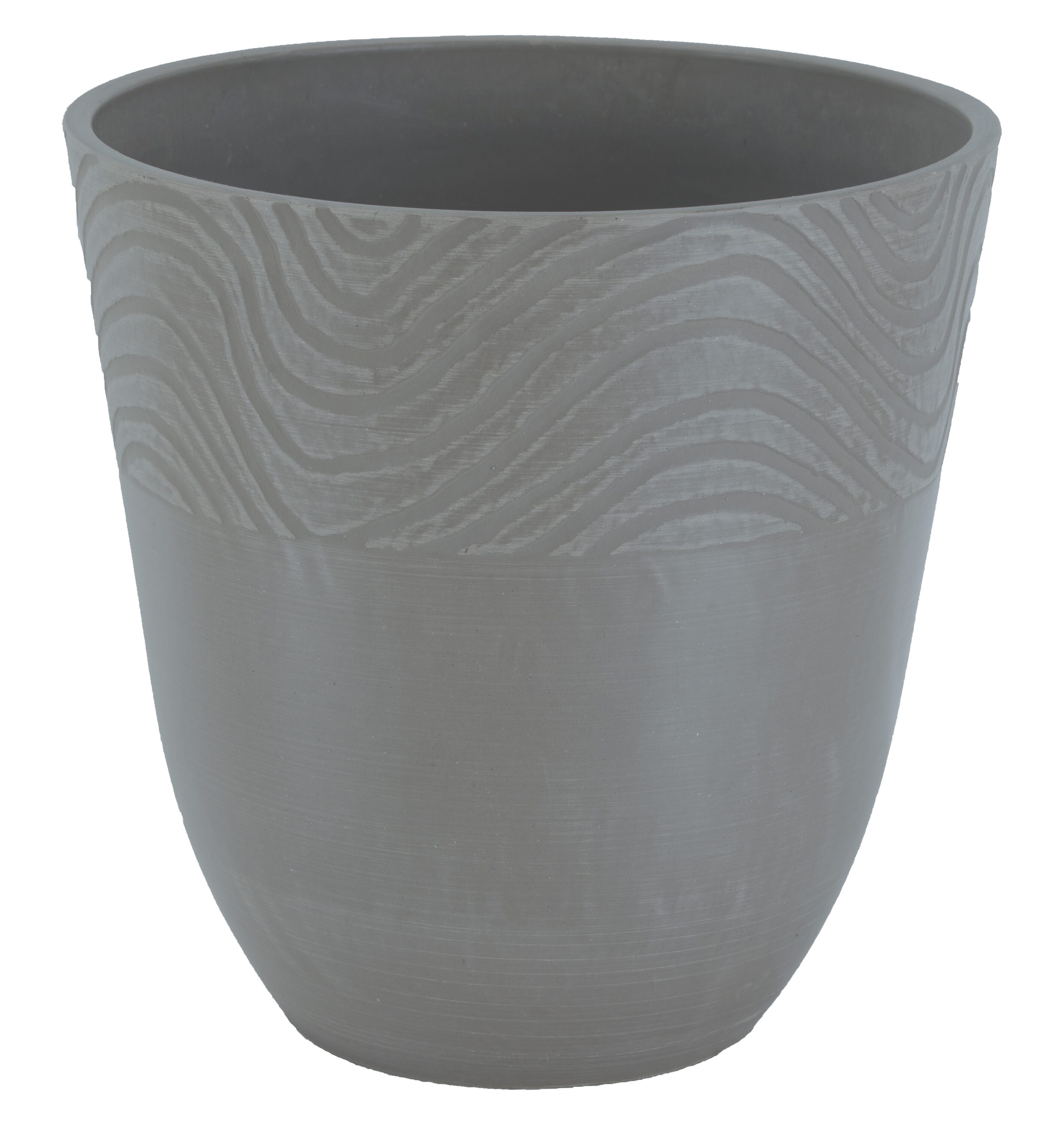 Greenship S-13V30LG-2 2 -Pack 11.8-in W Medium Gray Resin Indoor/Outdoor Planter
