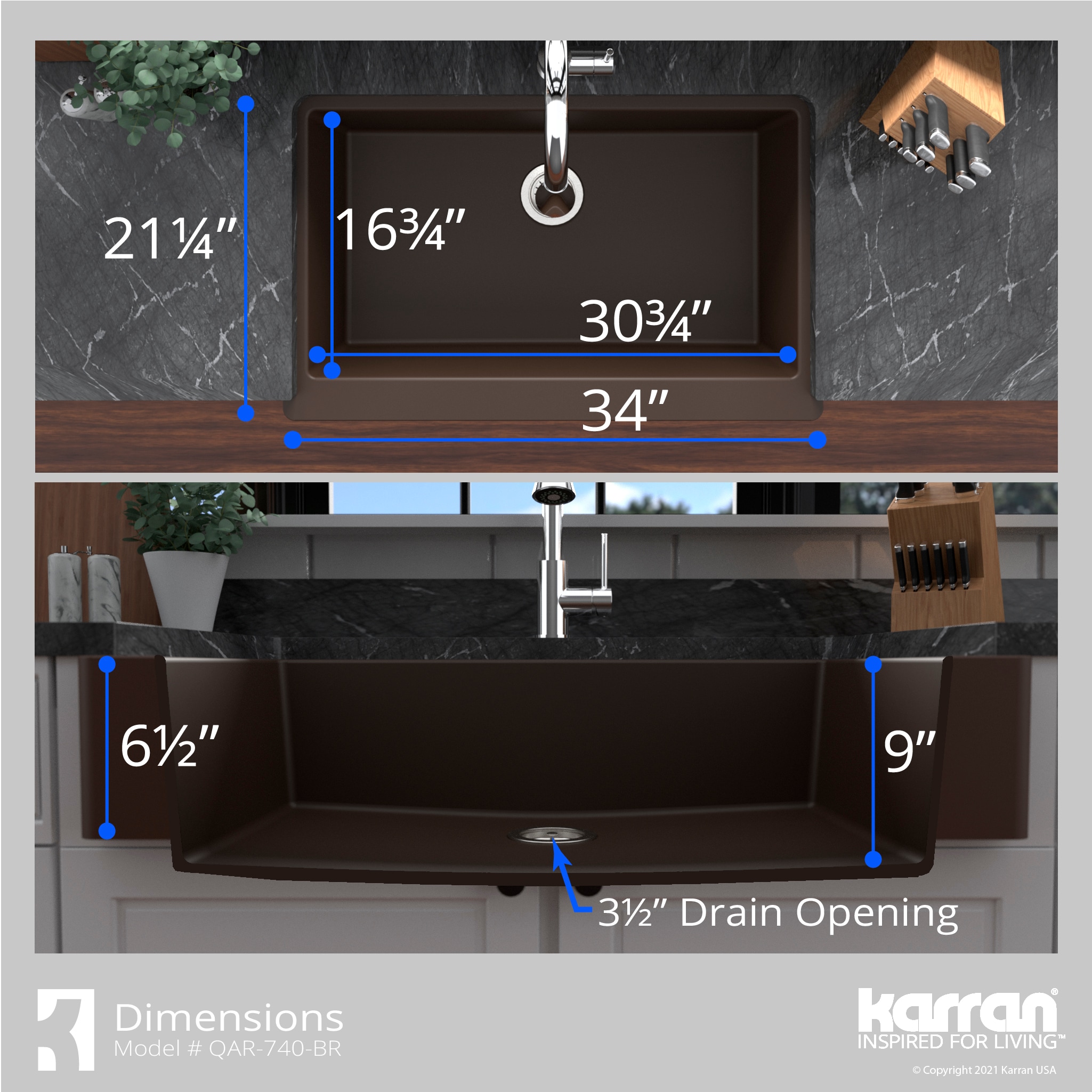 Karran QAR-740-BR Kitchen-Sinks - View #7