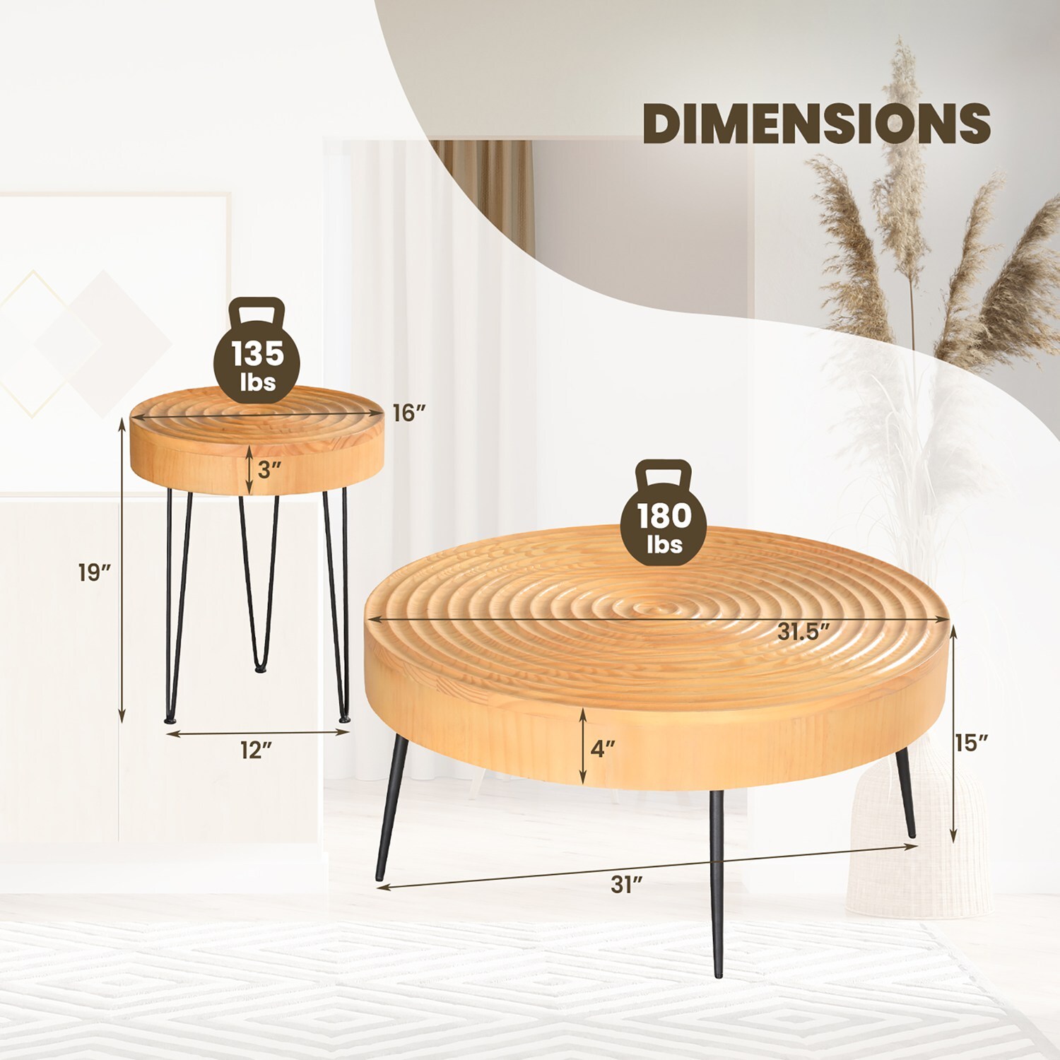 Costway CSHY003436 Coffee-Tables - View #3