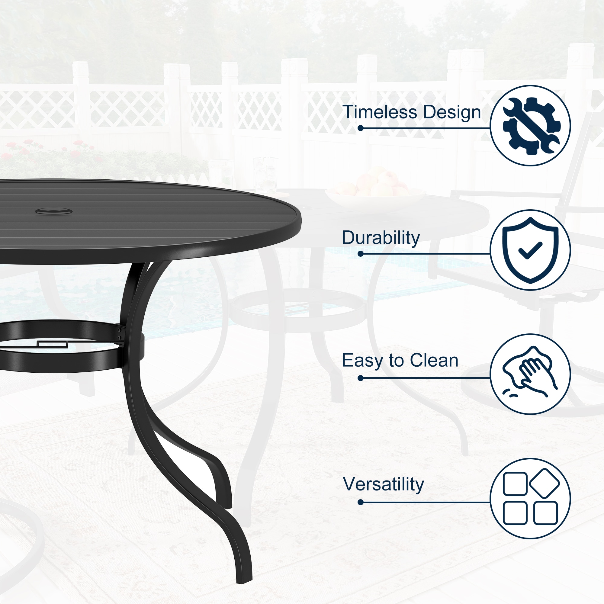 Clihome TSS2773A-CL Patio-Tables - View #10