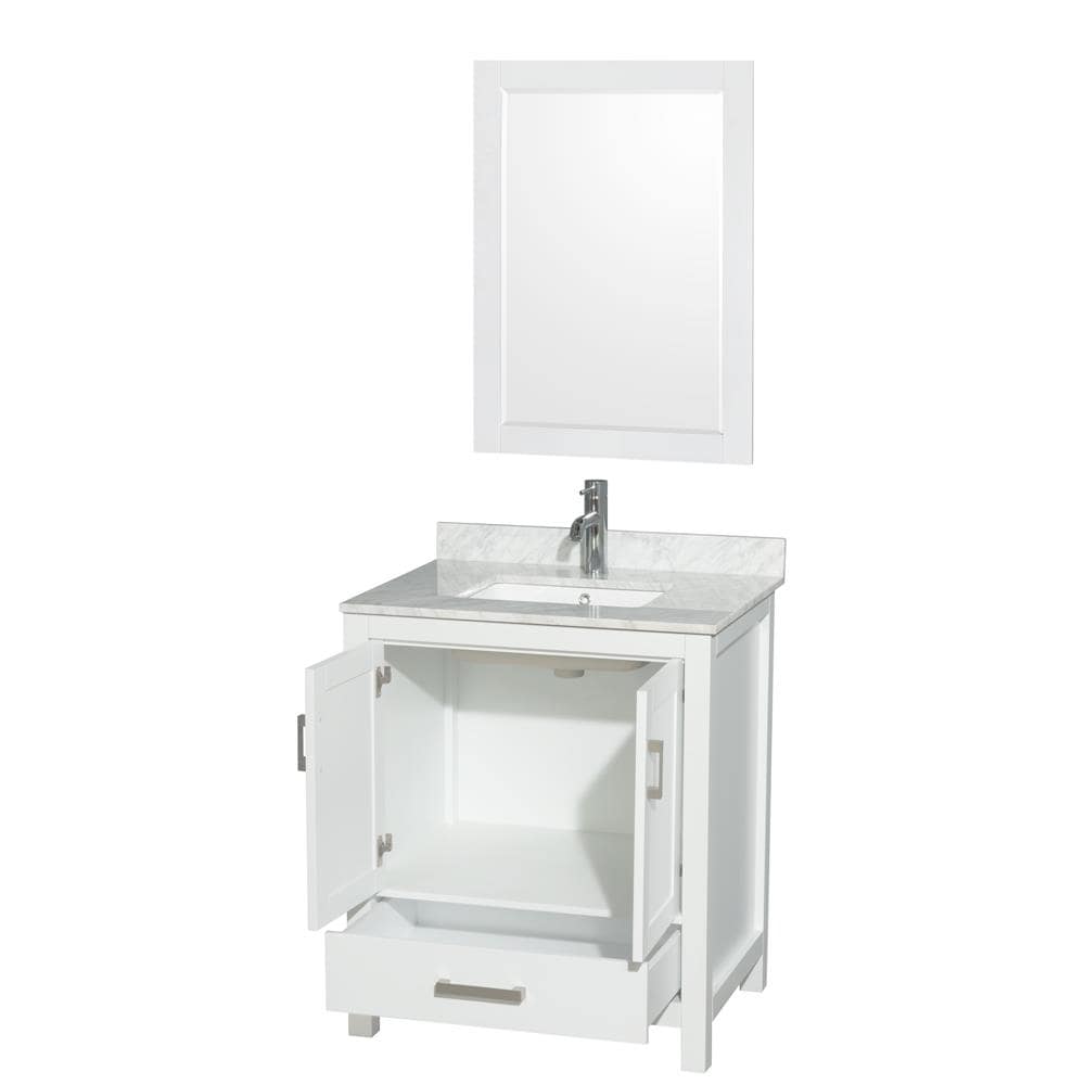 Wyndham Collection WCS141430SWHCMUNSM24 Bath-Vanity-Combo - View #2