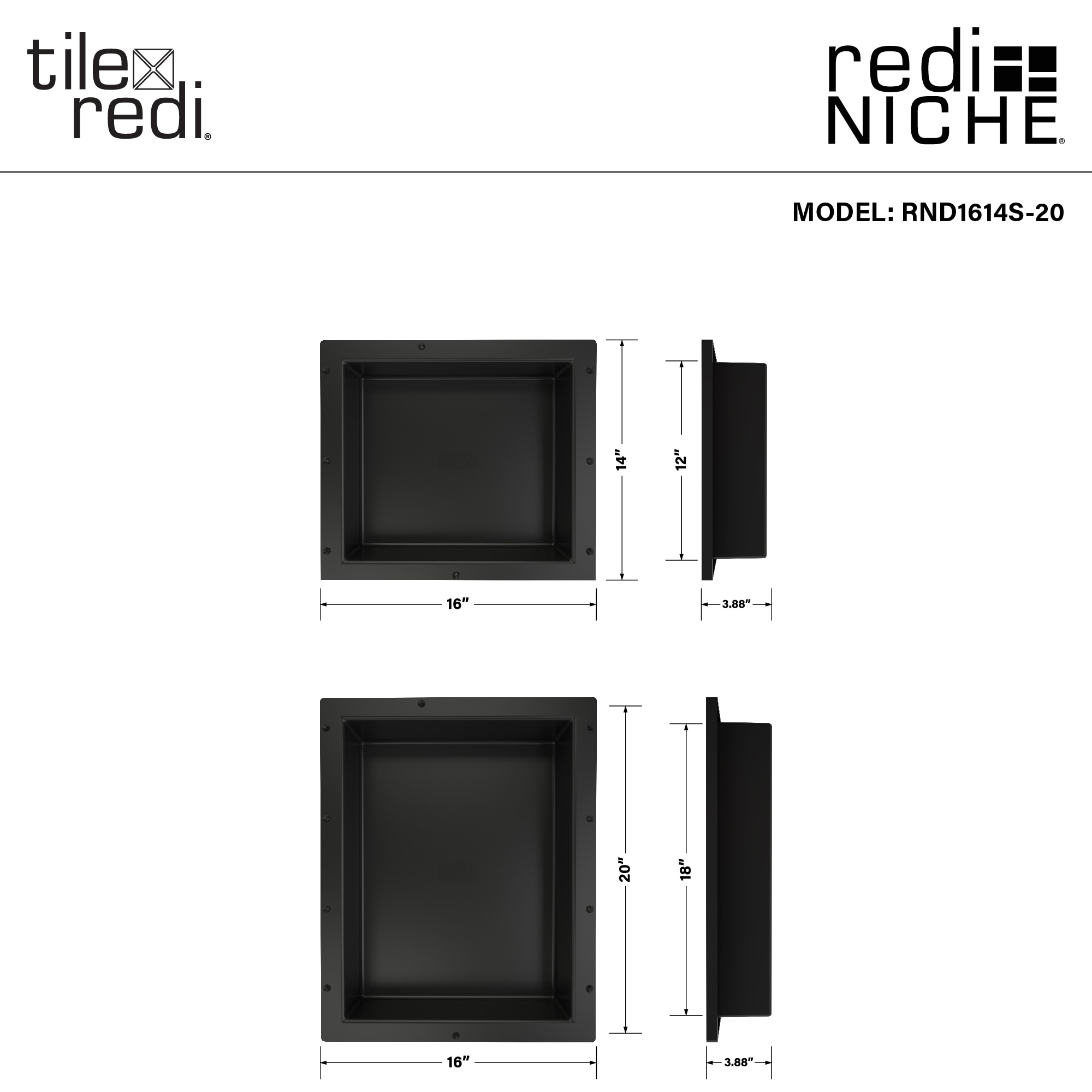 Tile Redi RND1614S-20 Shower-Accessories - View #3