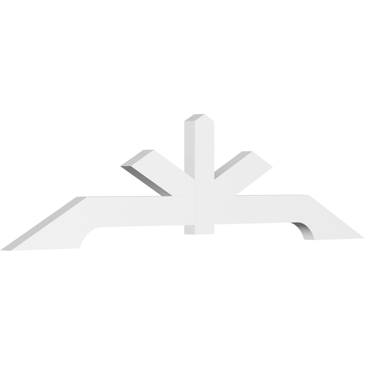 Ekena Millwork GBP072X18X0204VAN00 Vanguard White PVC Gable bracket