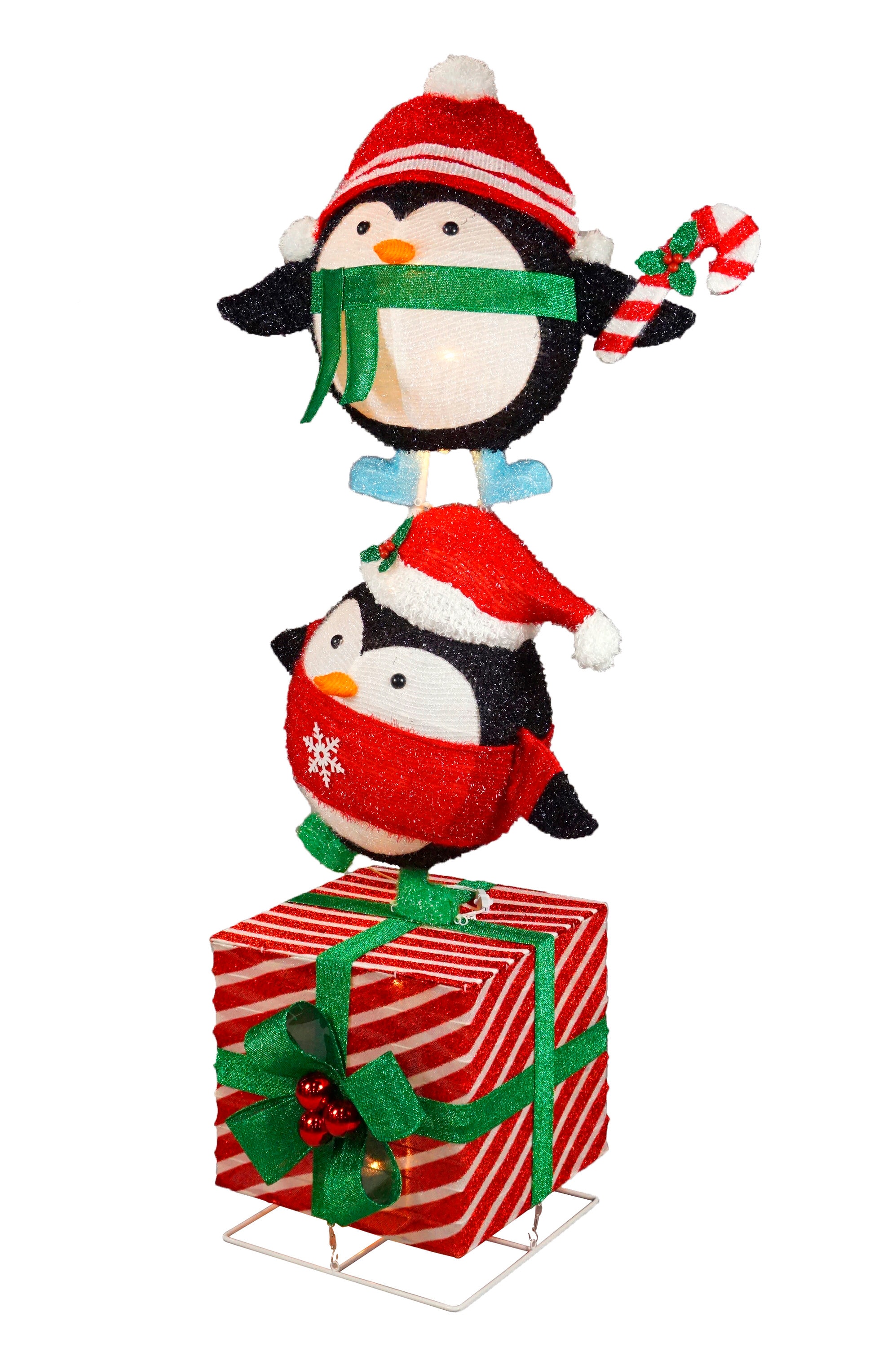 Christmas Decoration Ornament Sign 'CHRISTMAS' Reindeer Santa Penguin NEW 