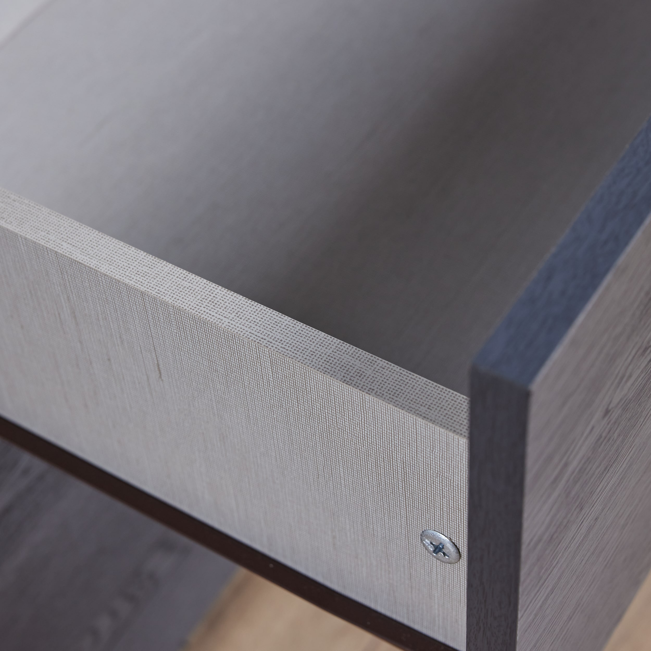 Gray Oak Double Dresser with Soft Close Drawers