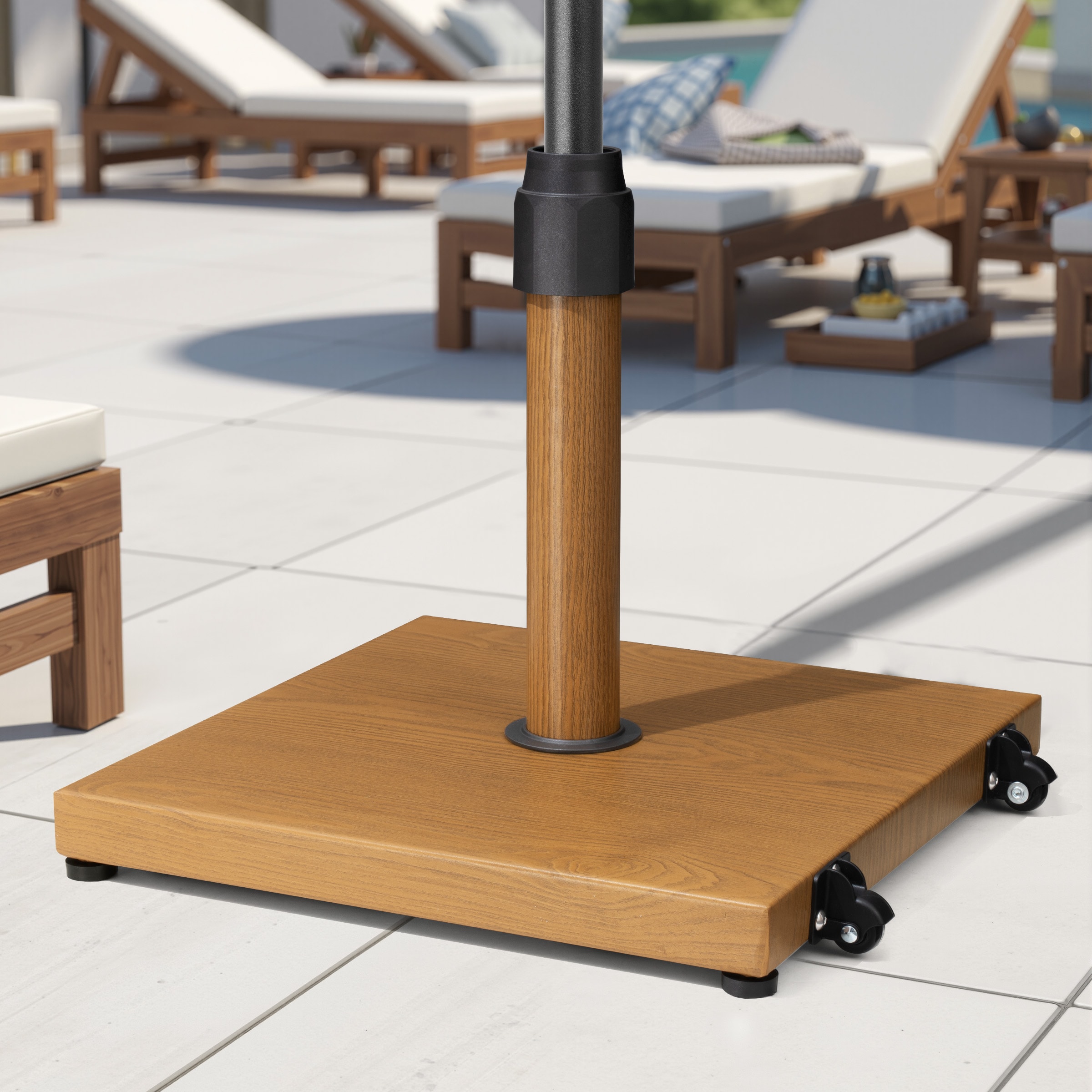 Pellebant ST25-UB023TEK 41.77-lb Yellow Concrete Patio Umbrella Base