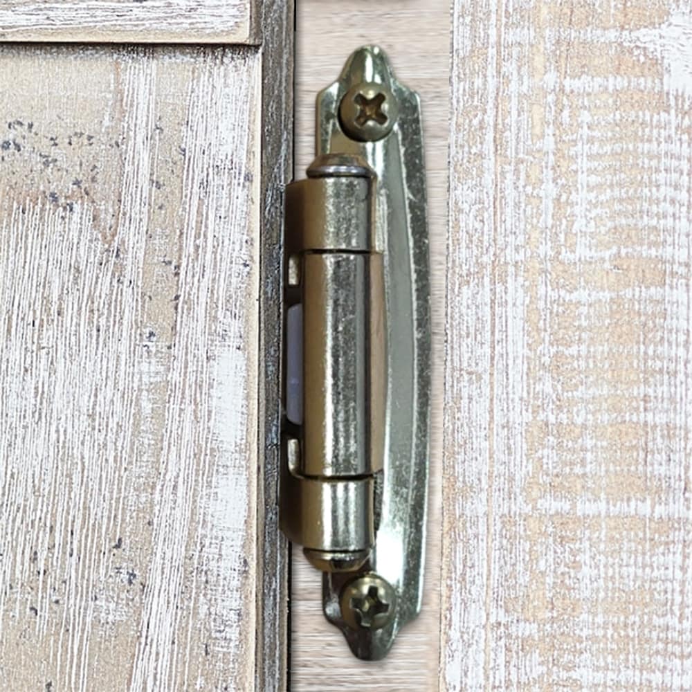 RELIABILT 2-Pack 1/2-in Overlay 200-Degree Opening Aged Brass Self-closing  Semi-wrap Cabinet Hinge in the Cabinet Hinges department at