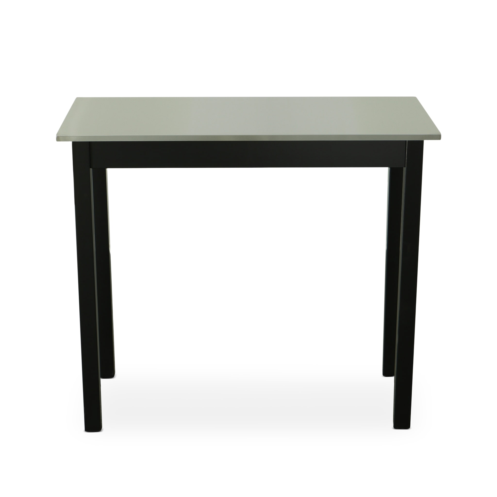 Martin Black Wood Counter Height Table with Stainless Steel Top