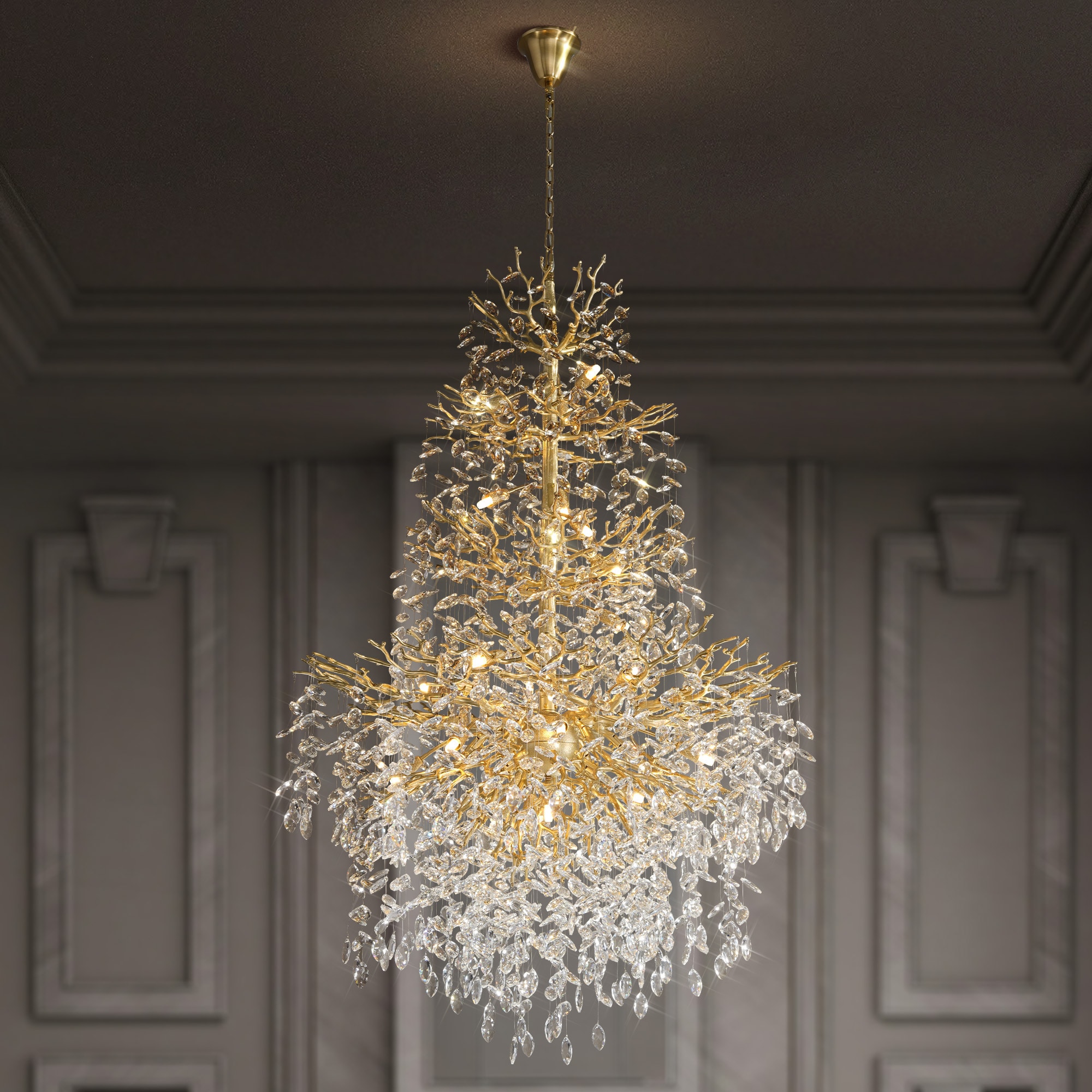 Kviflon 39.3in HorseshoeMountain ShapeChandelier