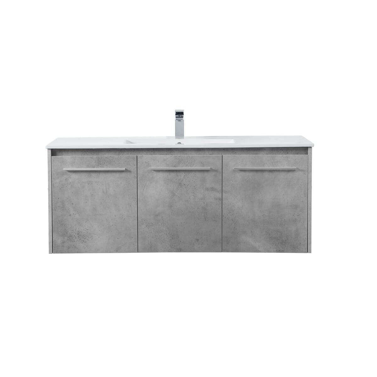 Simply Living Home Roselle 48 inch Single Bathroom Floating Vanity in Concrete Grey
