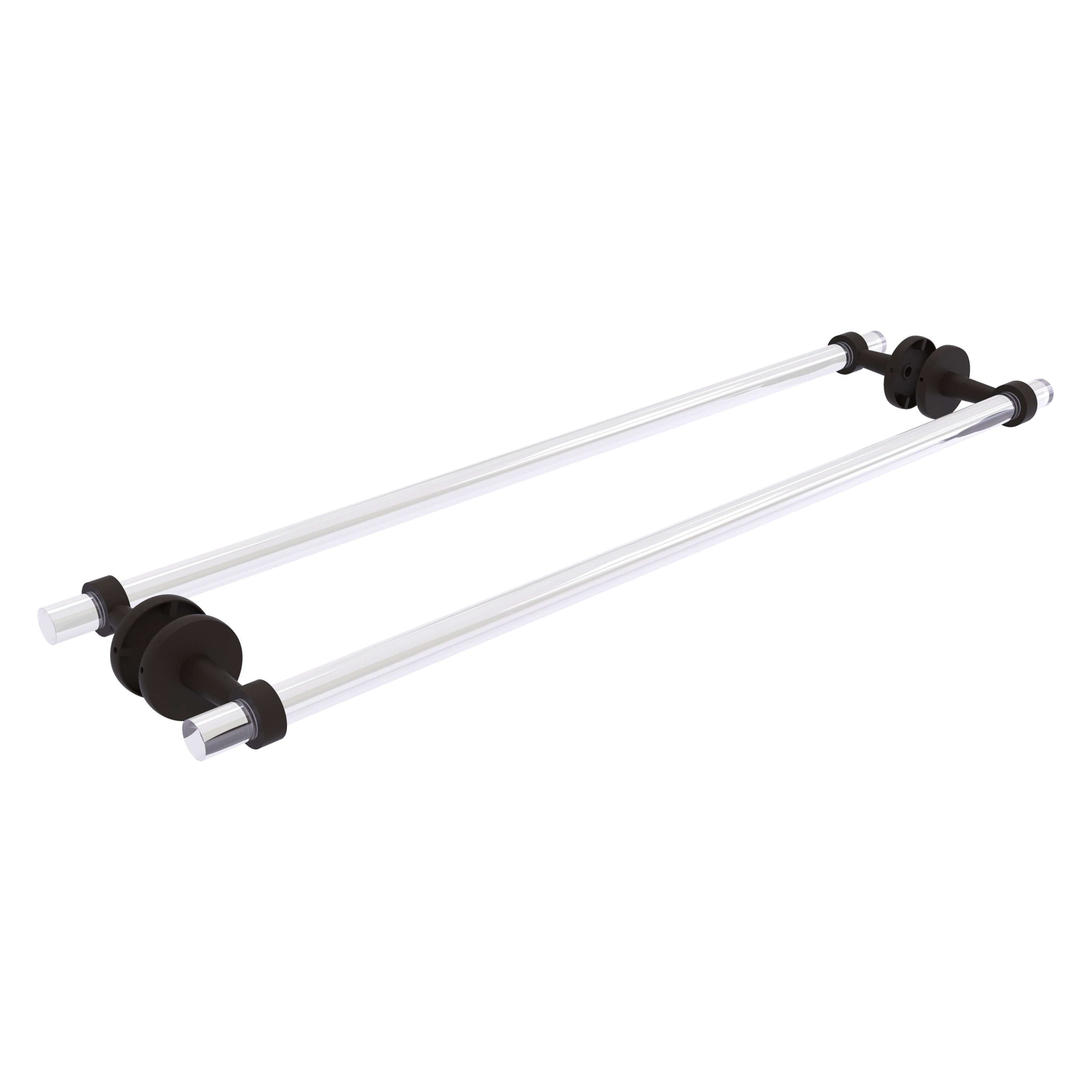 Allied Brass CV-41-BB-30-ORB Clearview 30-in double Oil-rubbed bronze Wall mount Double Towel Bar