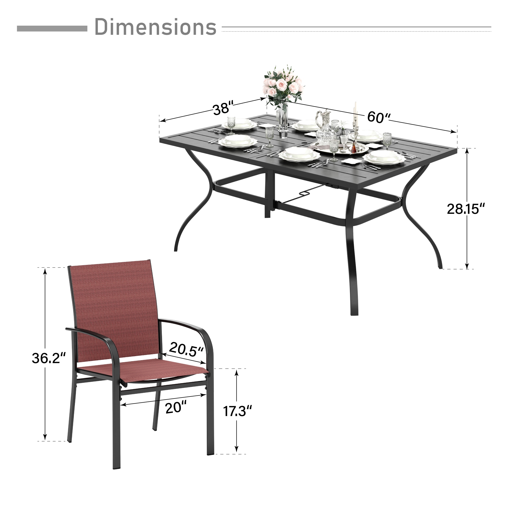 Sunshine Valley TC7-154R-4 Patio-Dining-Sets - View #12
