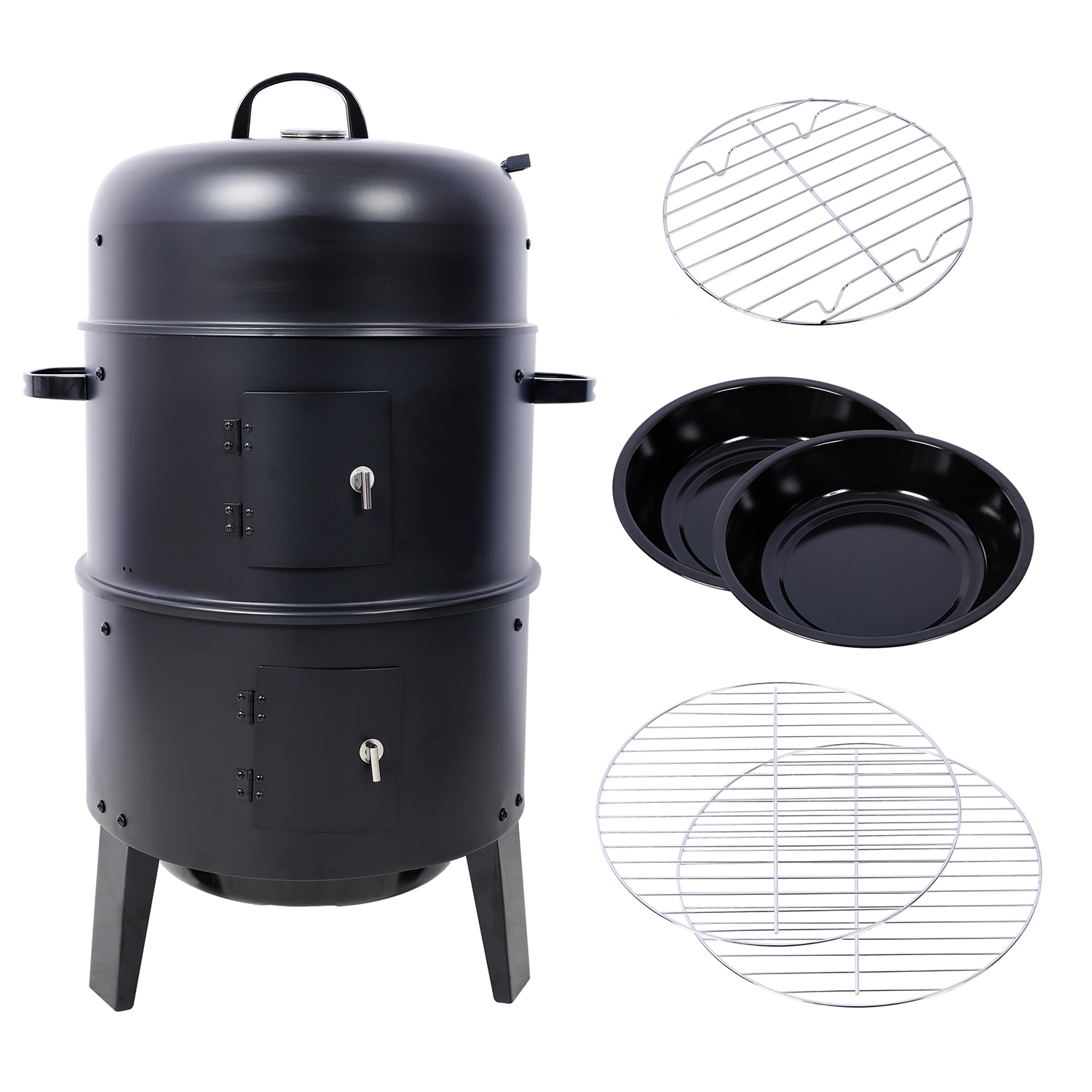 GZMR GZ-W22321 402-Sq. in Black Portable Charcoal Grill