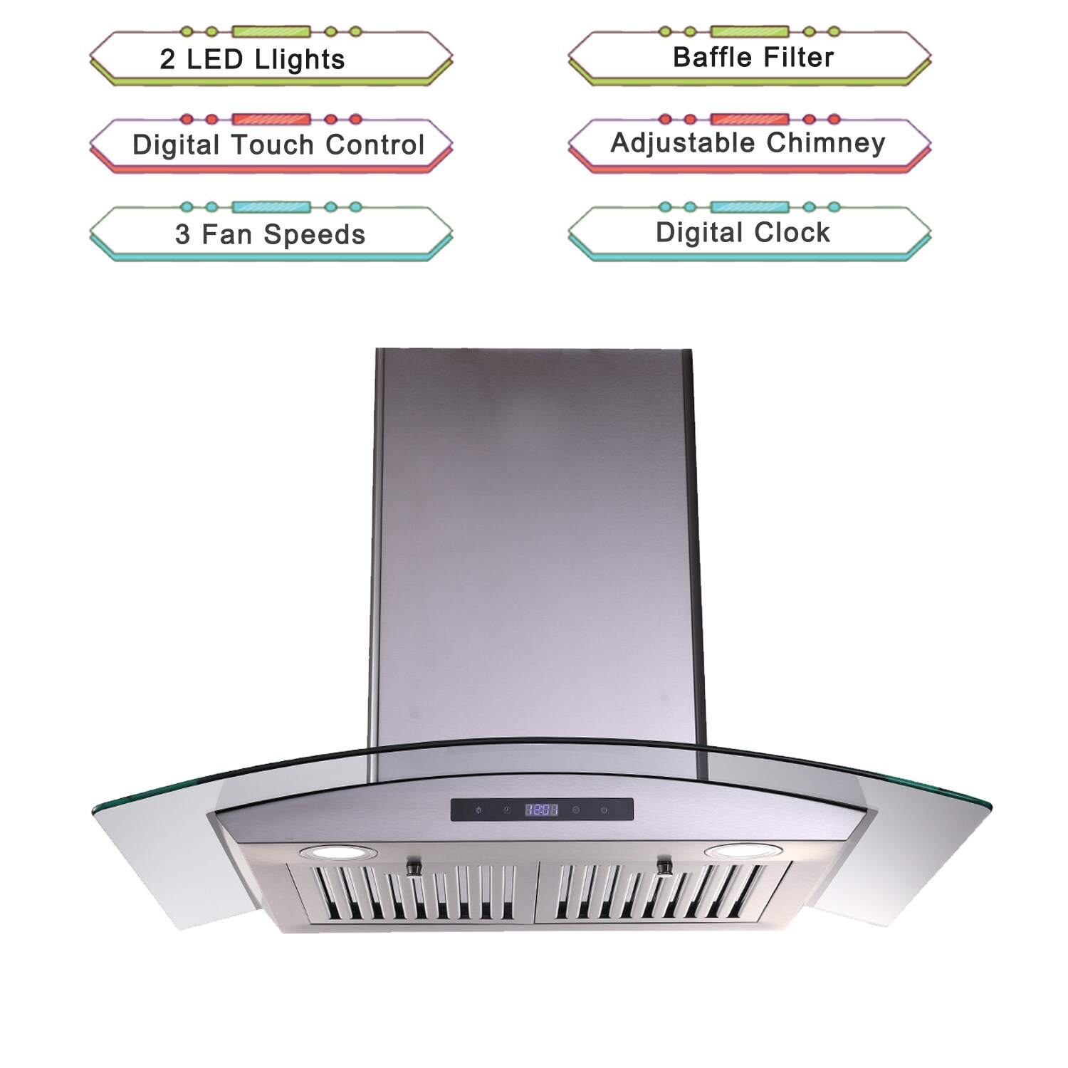 Kahomvis GEHT-DOQP-6X7 Wall-Mounted-Range-Hoods - View #6