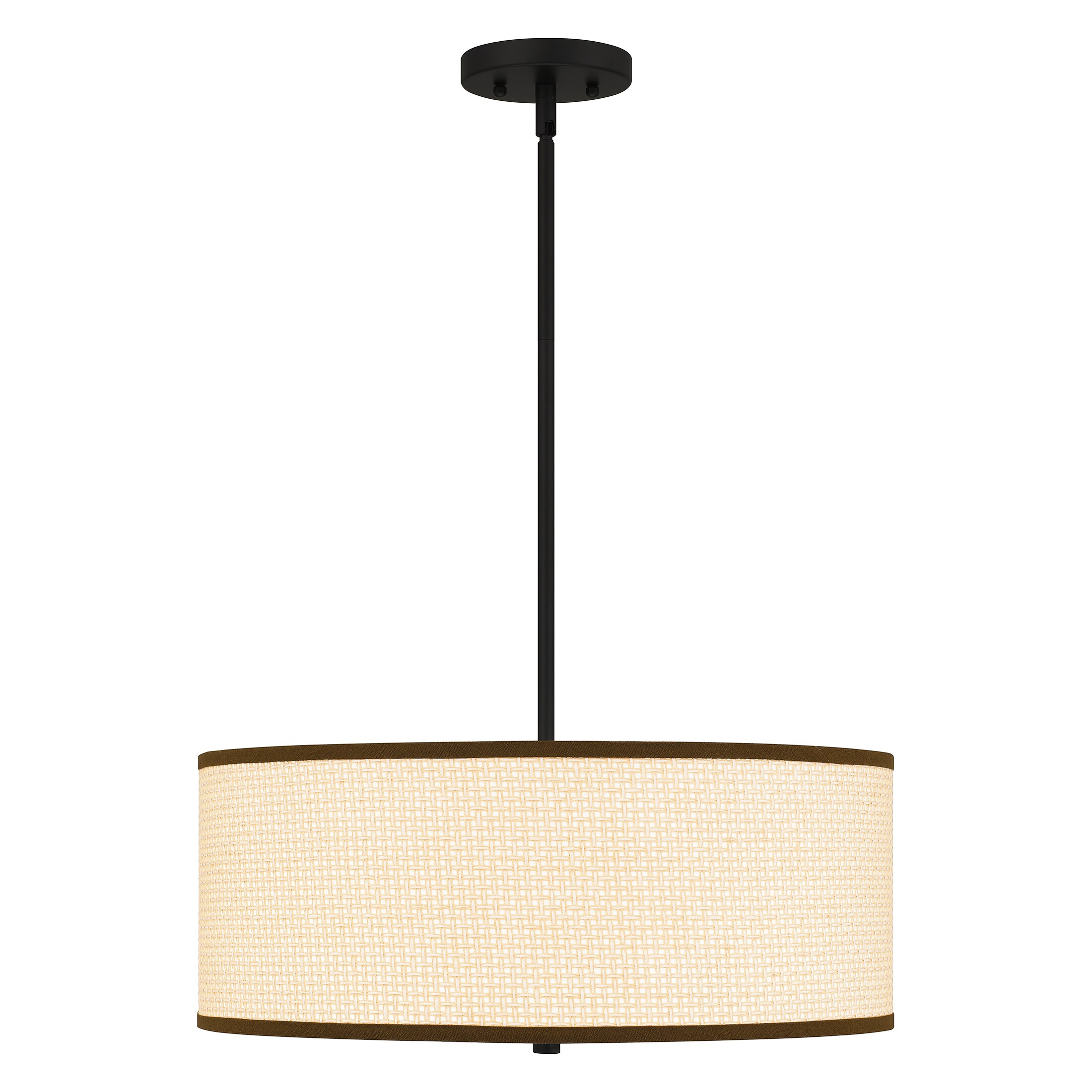 Ashley Harbour Mira 4-Light Matte Black Transitional Drum Pendant Light ...