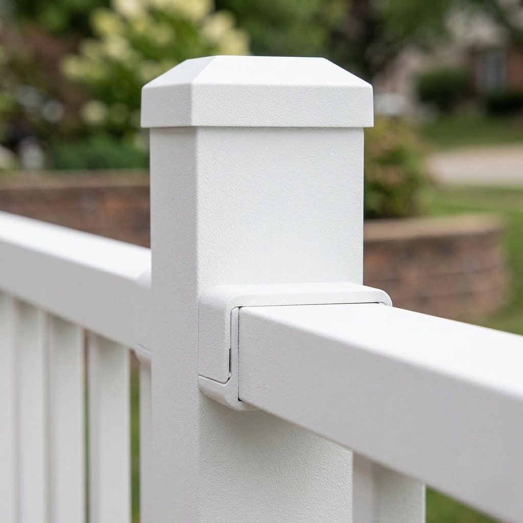 Deckorators 2-1/2-in x 2-1/2-in x 3-1/4-ft Textured white Aluminum