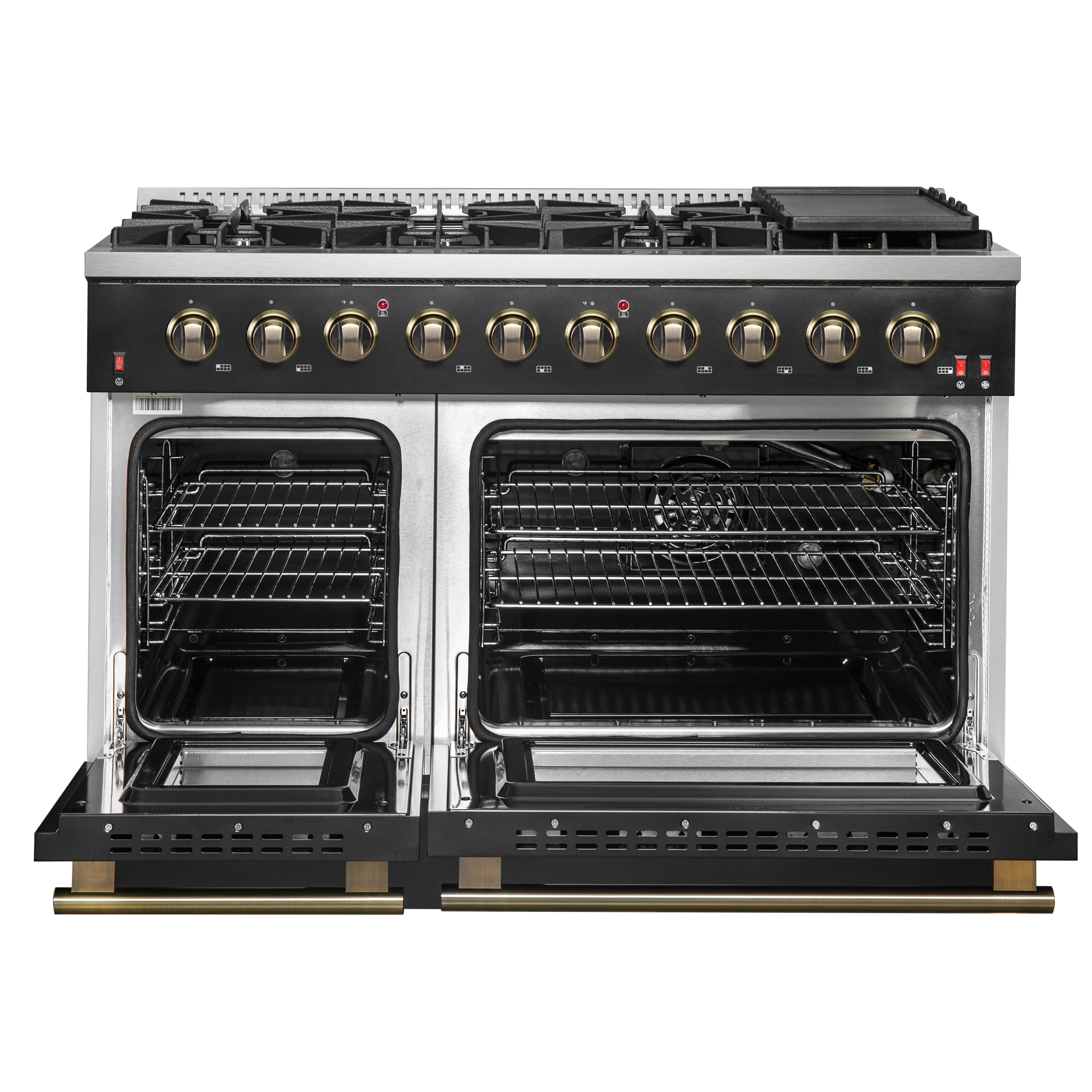 FORNO FFSGS6244-48BLK Double-Oven-Gas-Ranges - View #7