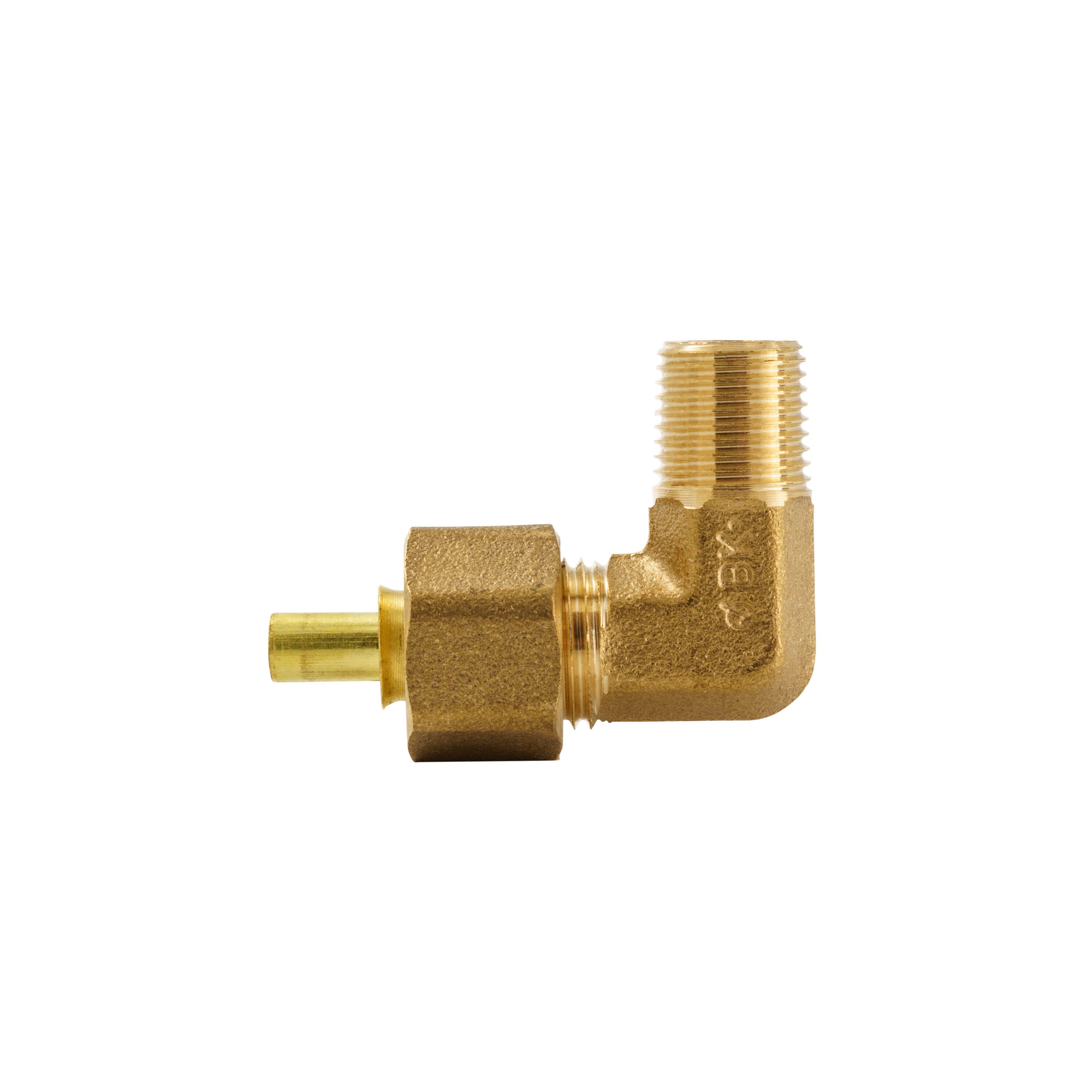 Brass, For 1/4 in Tube OD, Male Elbow, 90 Degrees - 1VPU3