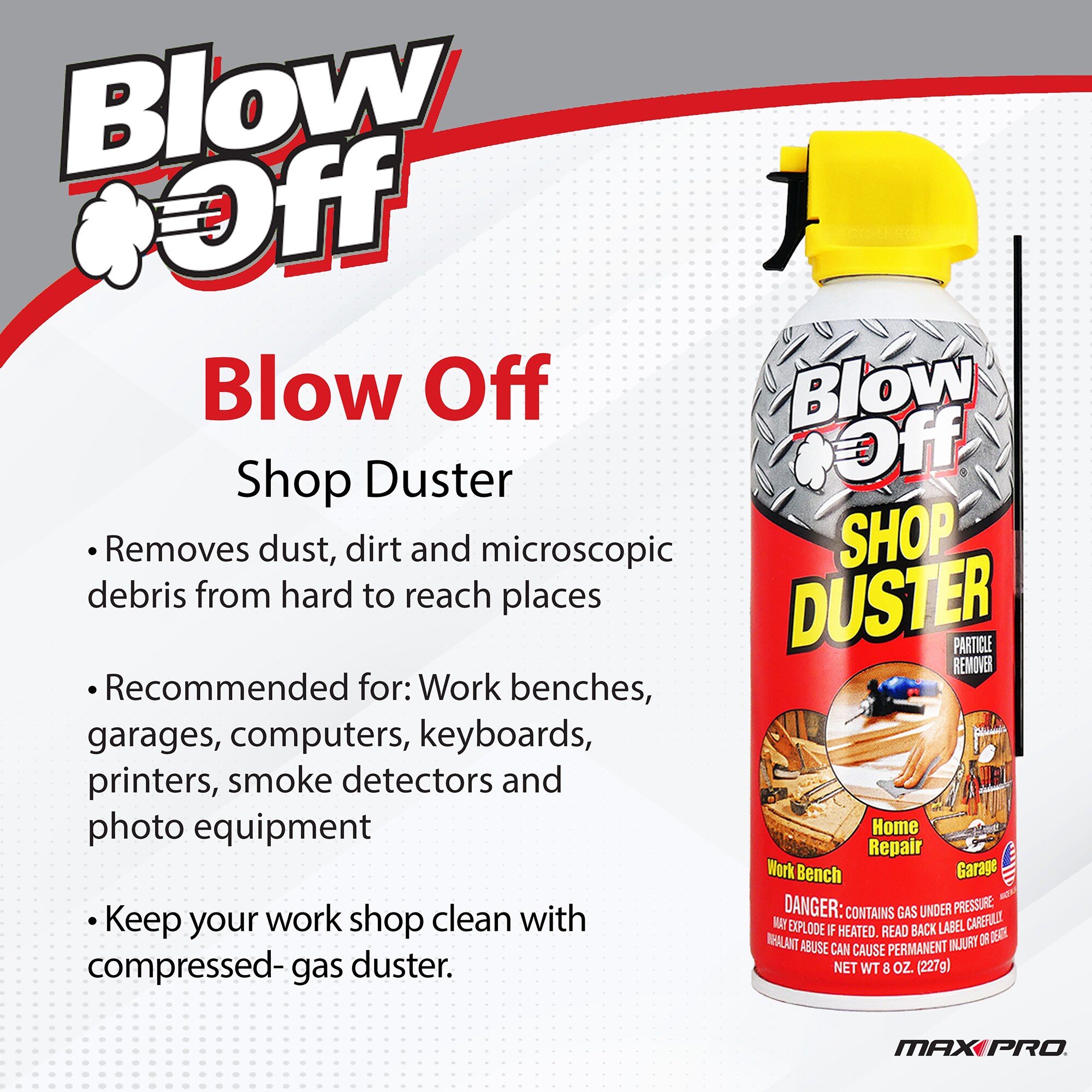 Blow Off Bosd-2270 8 oz Shop Air Duster