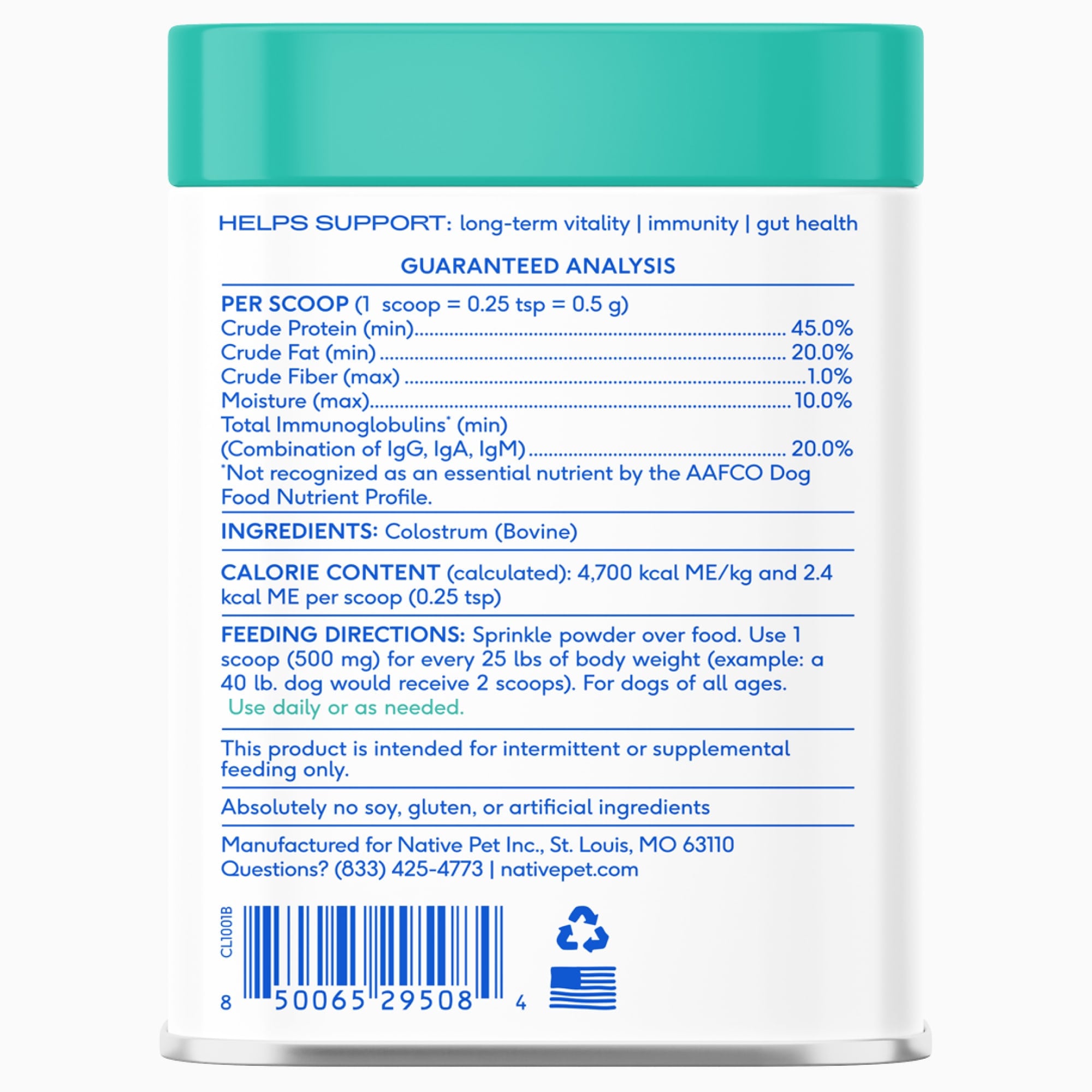 Native Pet PPD-COLO-022OZ Pet-Vitamins-Suppliments - View #2