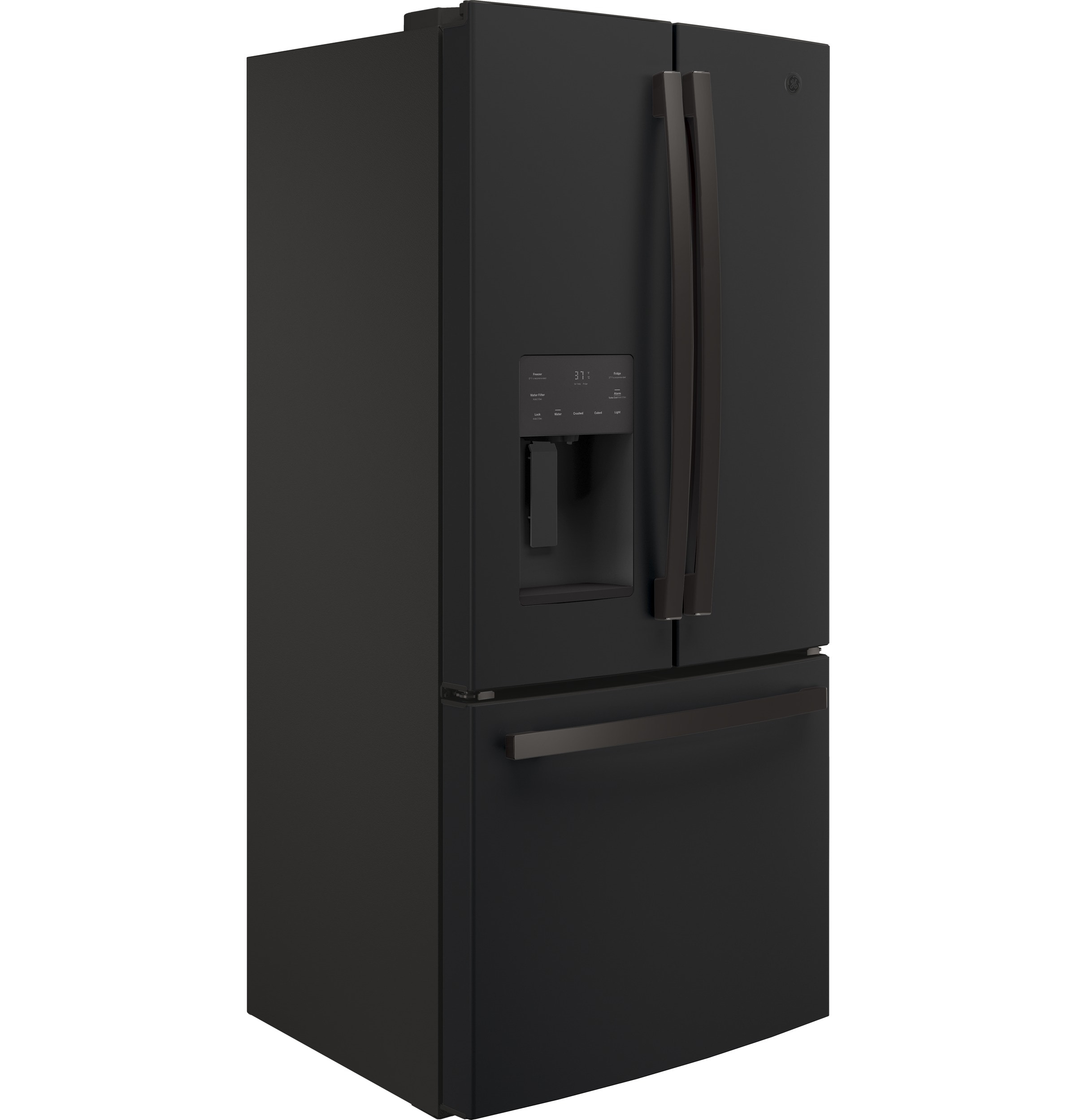 GE 17.5-cu ft Counter-depth French Door Refrigerator with Ice Maker ...