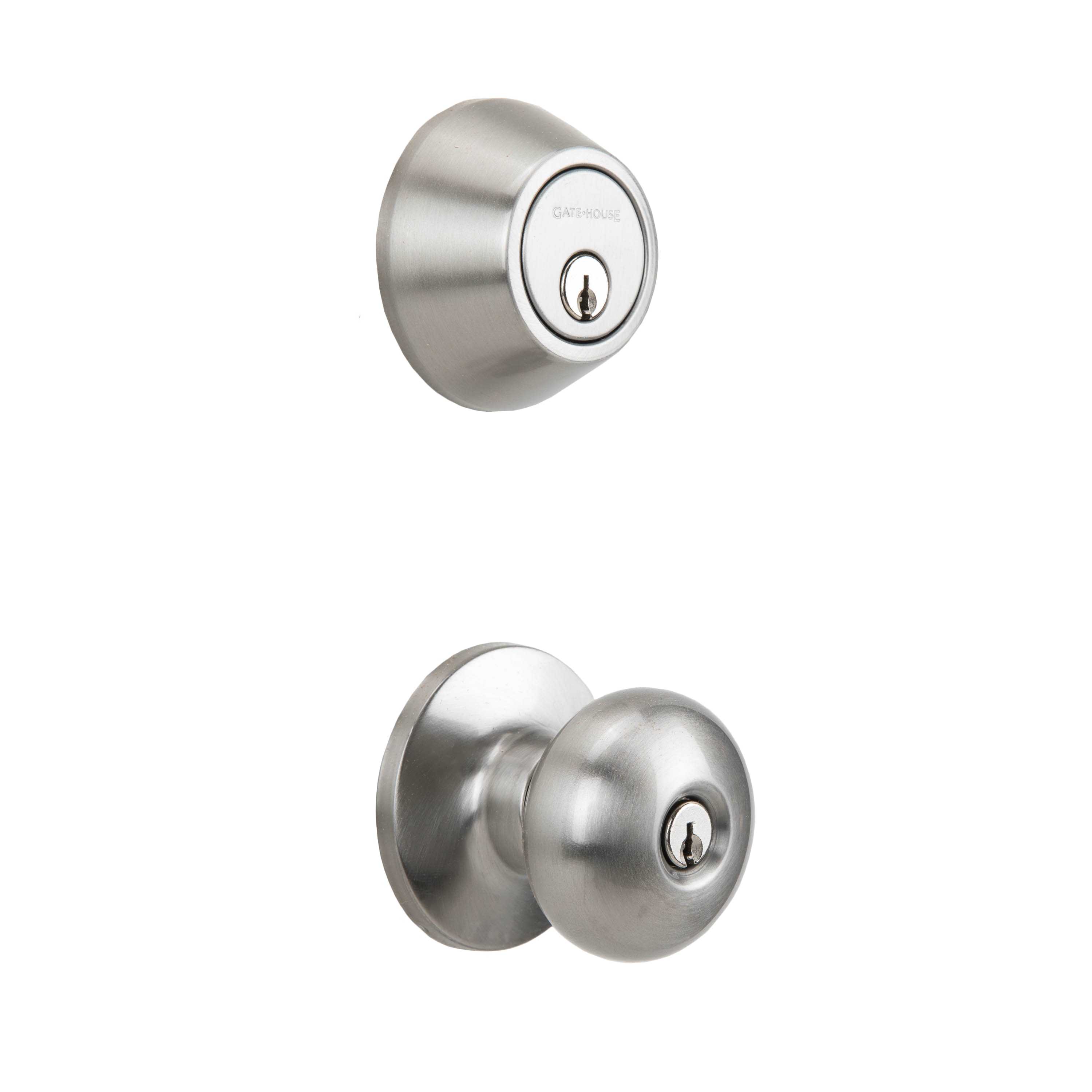 Gatehouse Baron Satin Nickel Double-cylinder Deadbolt Keyed