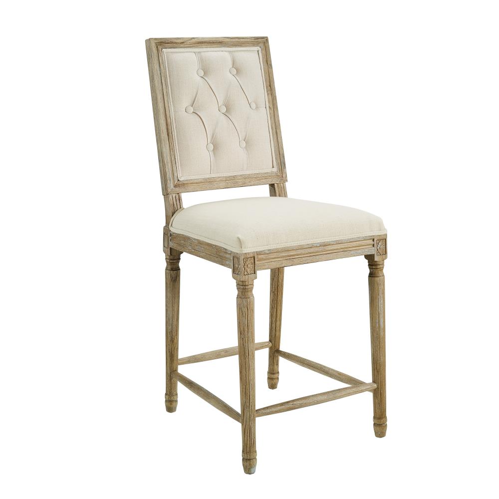 Avalon Cotton Upholstered Side Chair (Wood Frame) in Brown | - Linon W03488L