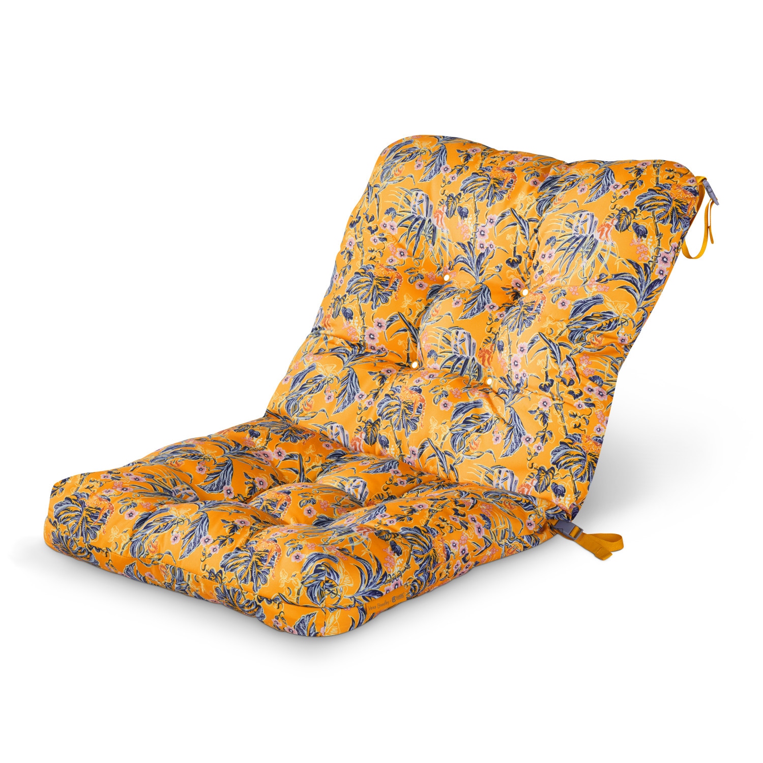 Classic Accessories 19 in x 21 in Rain Forest Toile Gold Patio Chair Cushion 62 136 014001 EC at Lowes