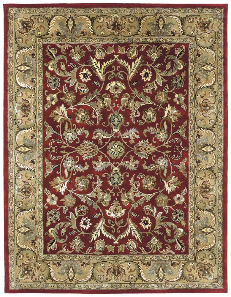Kaleen Mystic 9 x 9 Wool Red Round Indoor Floral/Botanical Oriental Area Rug Cotton | 6001-25-99 RD -  6001-25-99 RD.