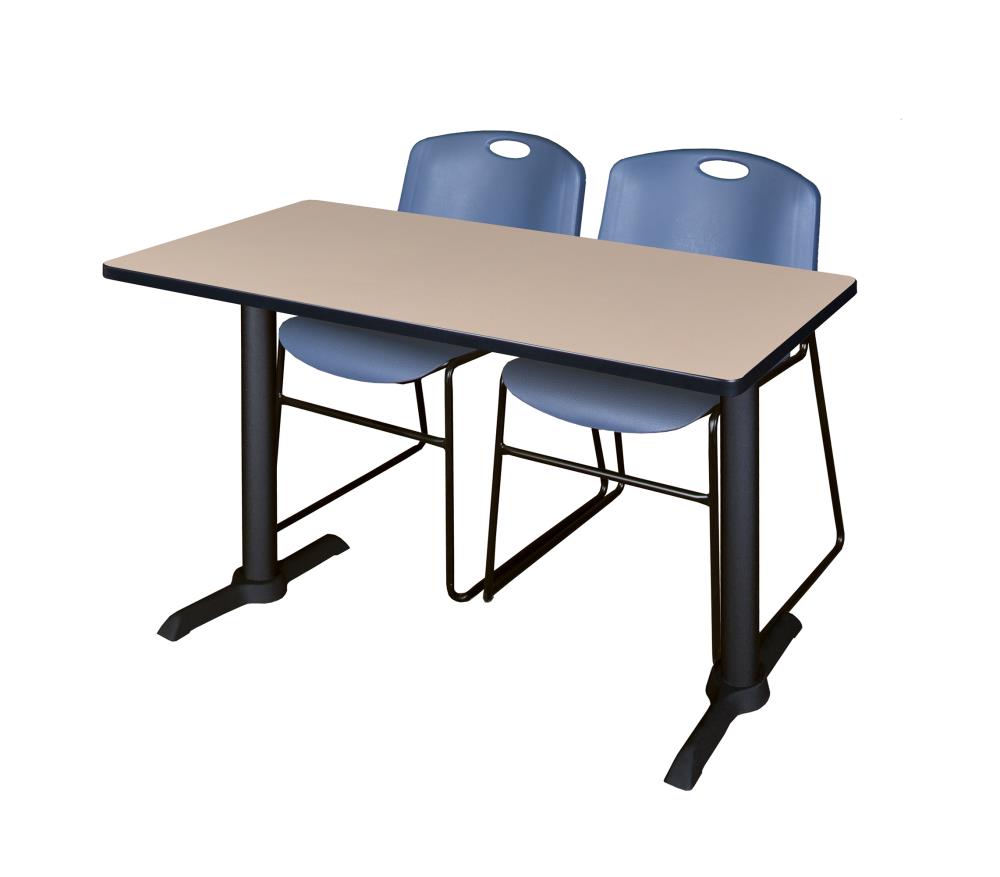 Regency MTRCT4824BE44BE Training Off-white 4-Person Training Table (48-in W x 29-in H)