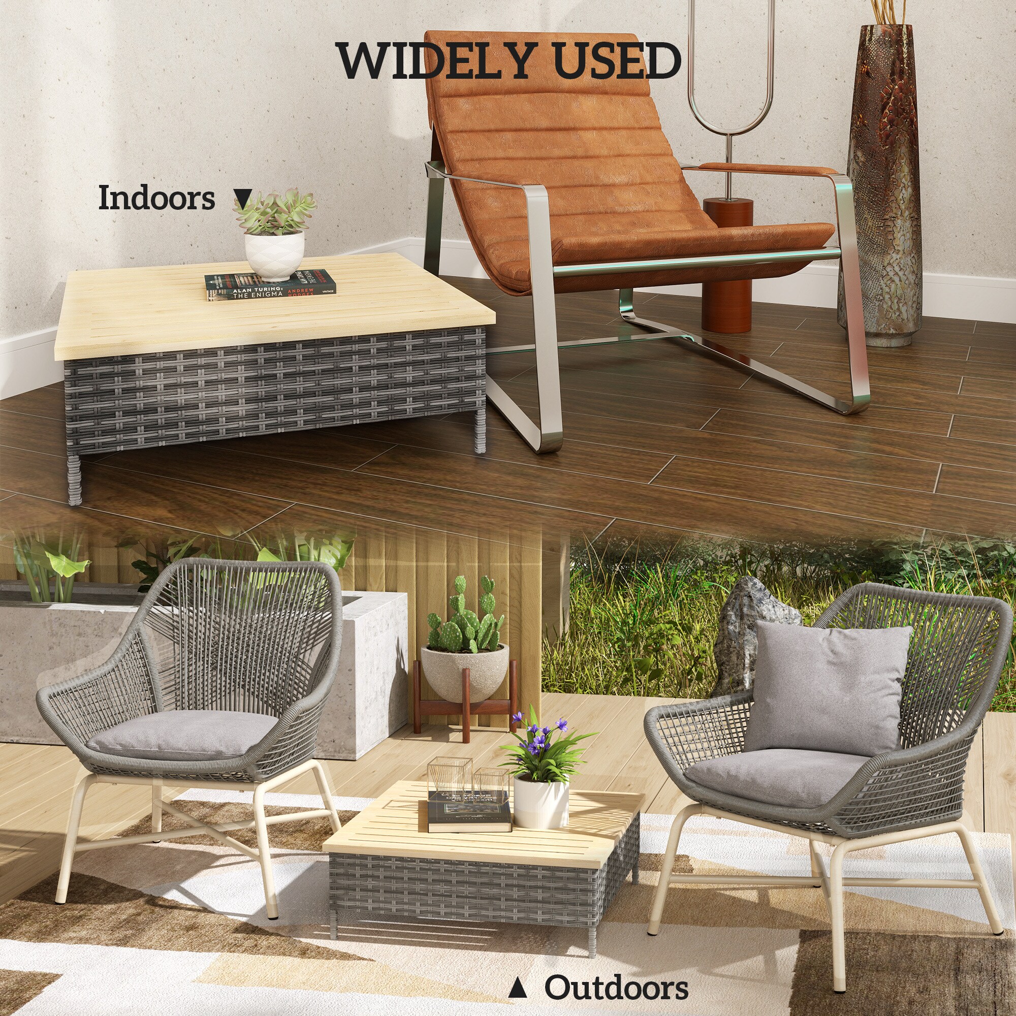 Outsunny 867-236V00GY Patio-Tables - View #6