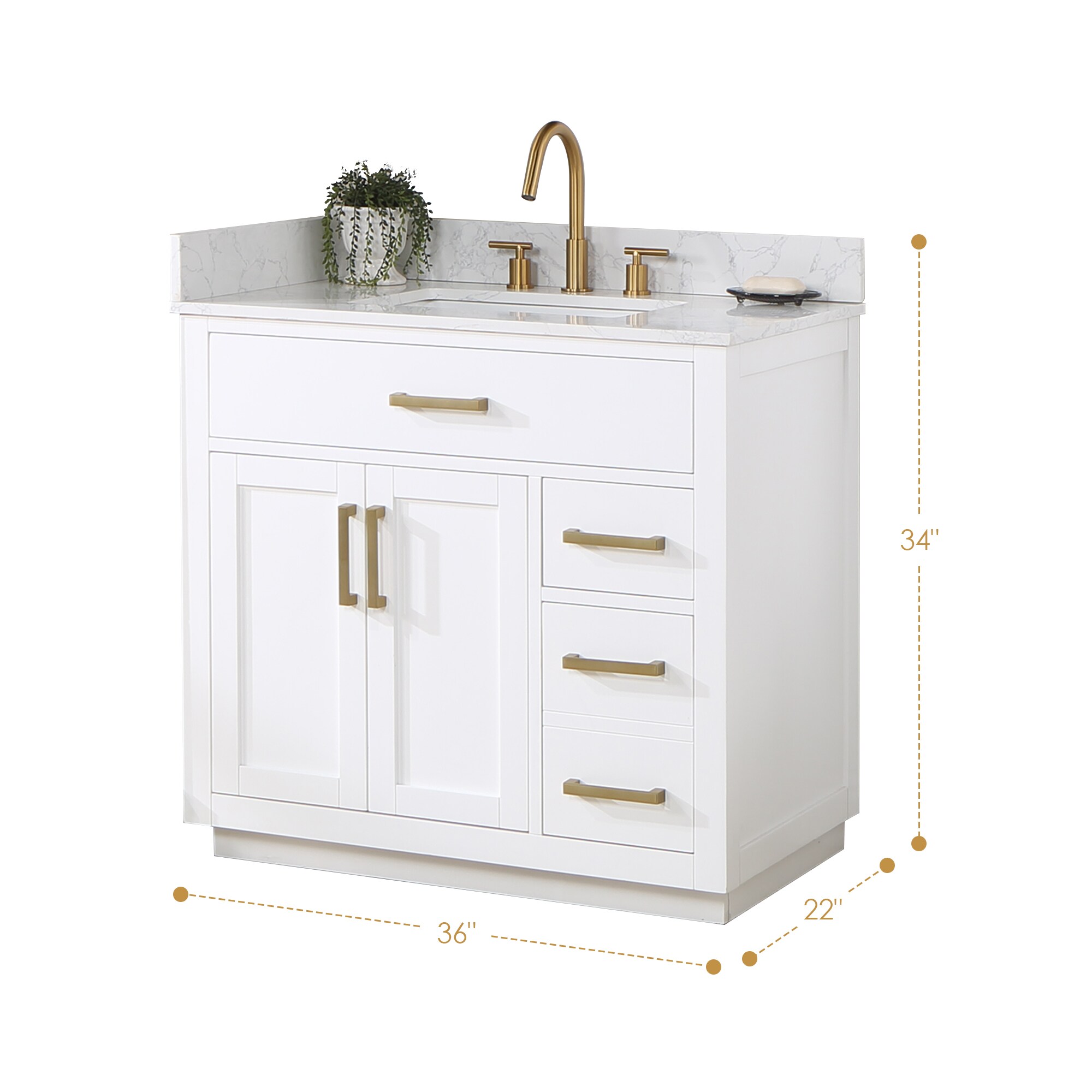 Altair 557036-WH-GW-NM Bath-Vanity-Combo - View #12