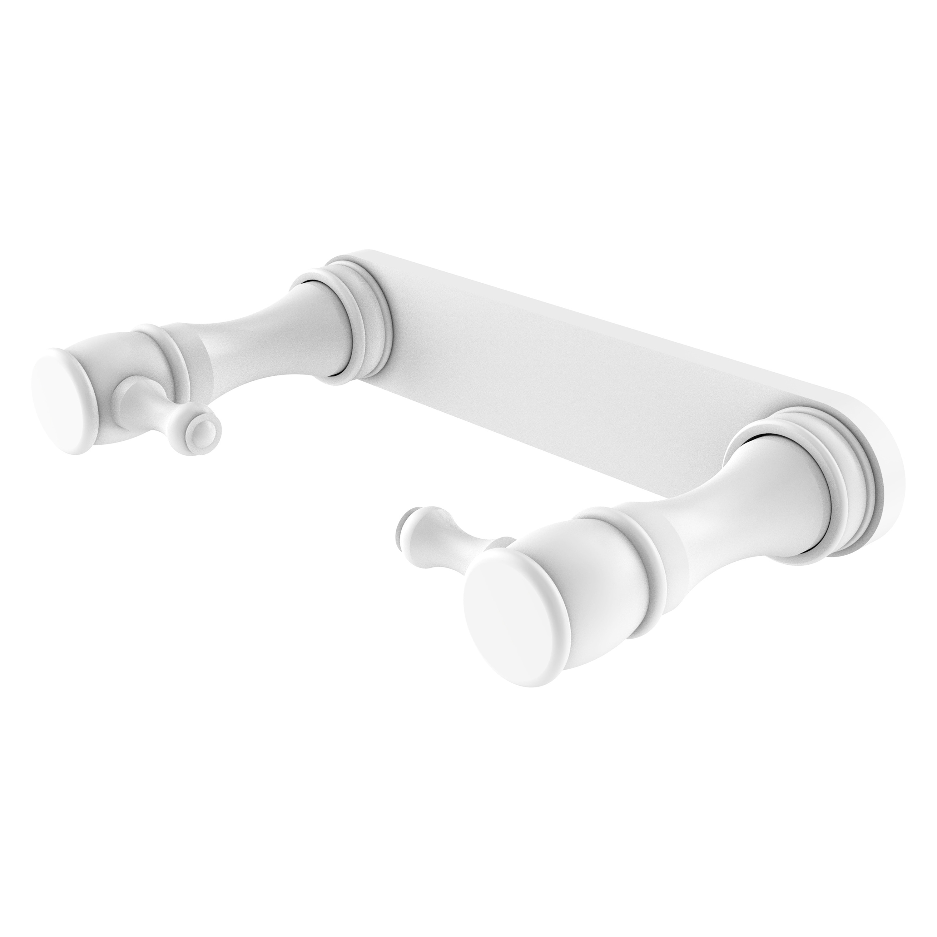 Allied Brass GI-24R-WHM Matte White Wall mount Pivot Toilet Paper Holder 1 -Rolls with Storage