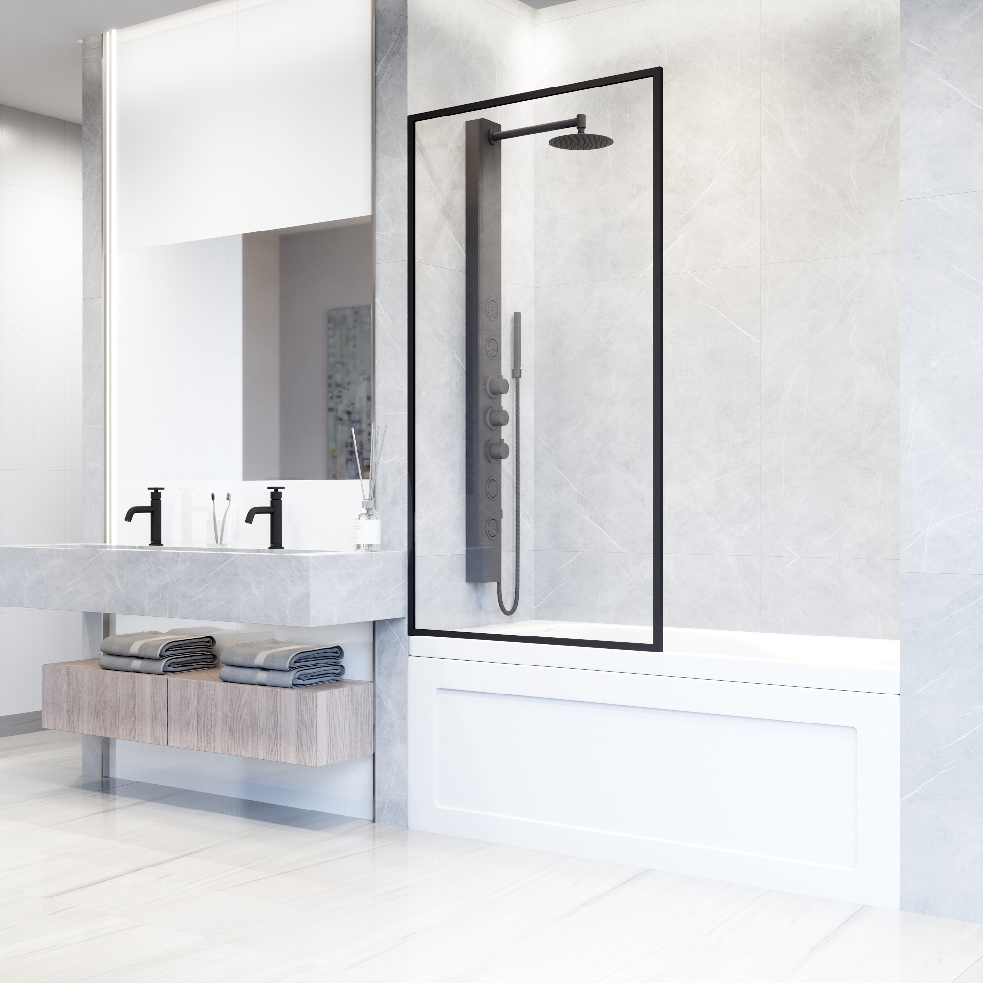 VIGO VG6077MBCL3462 Bathtub-Doors - View #2