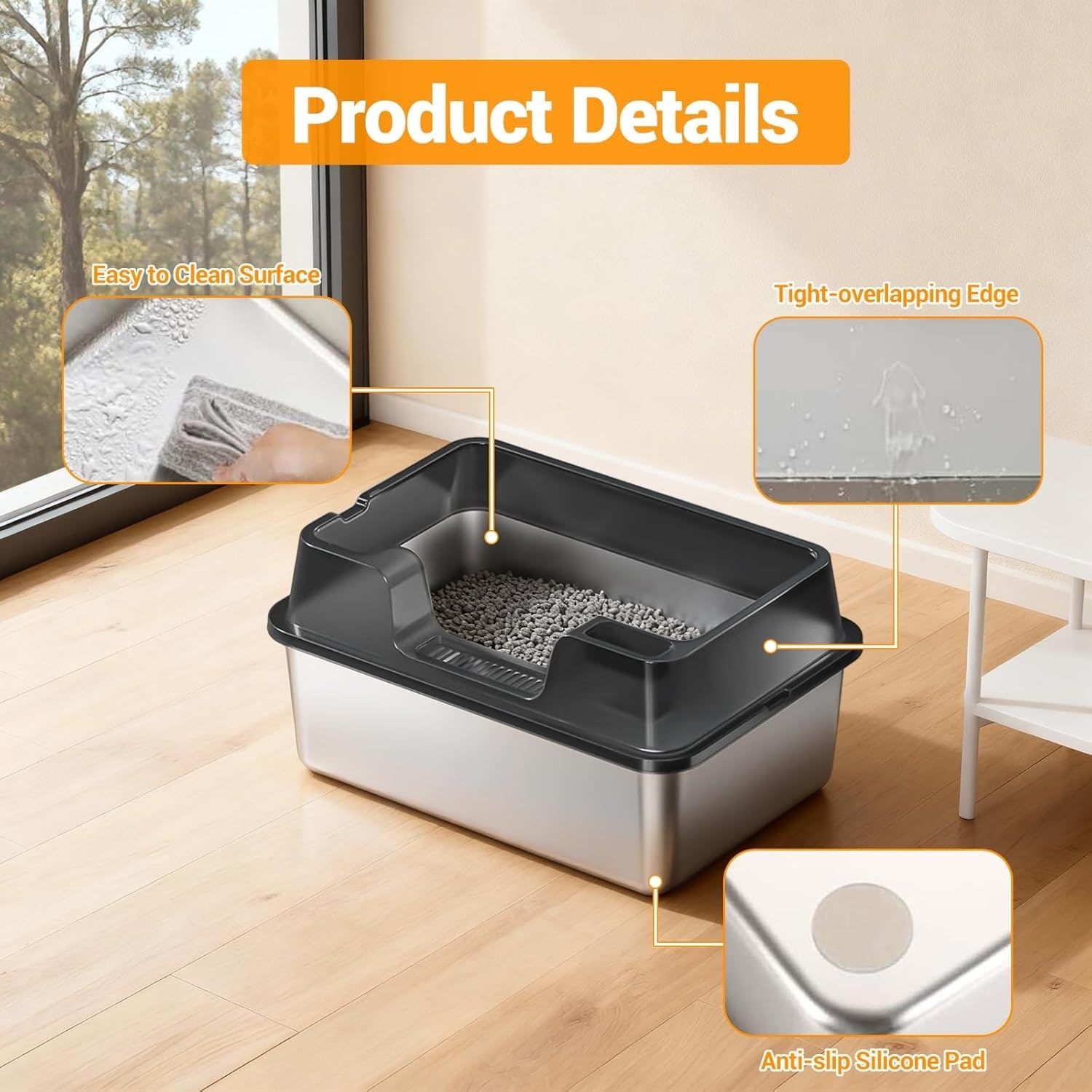 Garvee LSHQQPPS-339XS94K Cat-Litter-Box - View #4