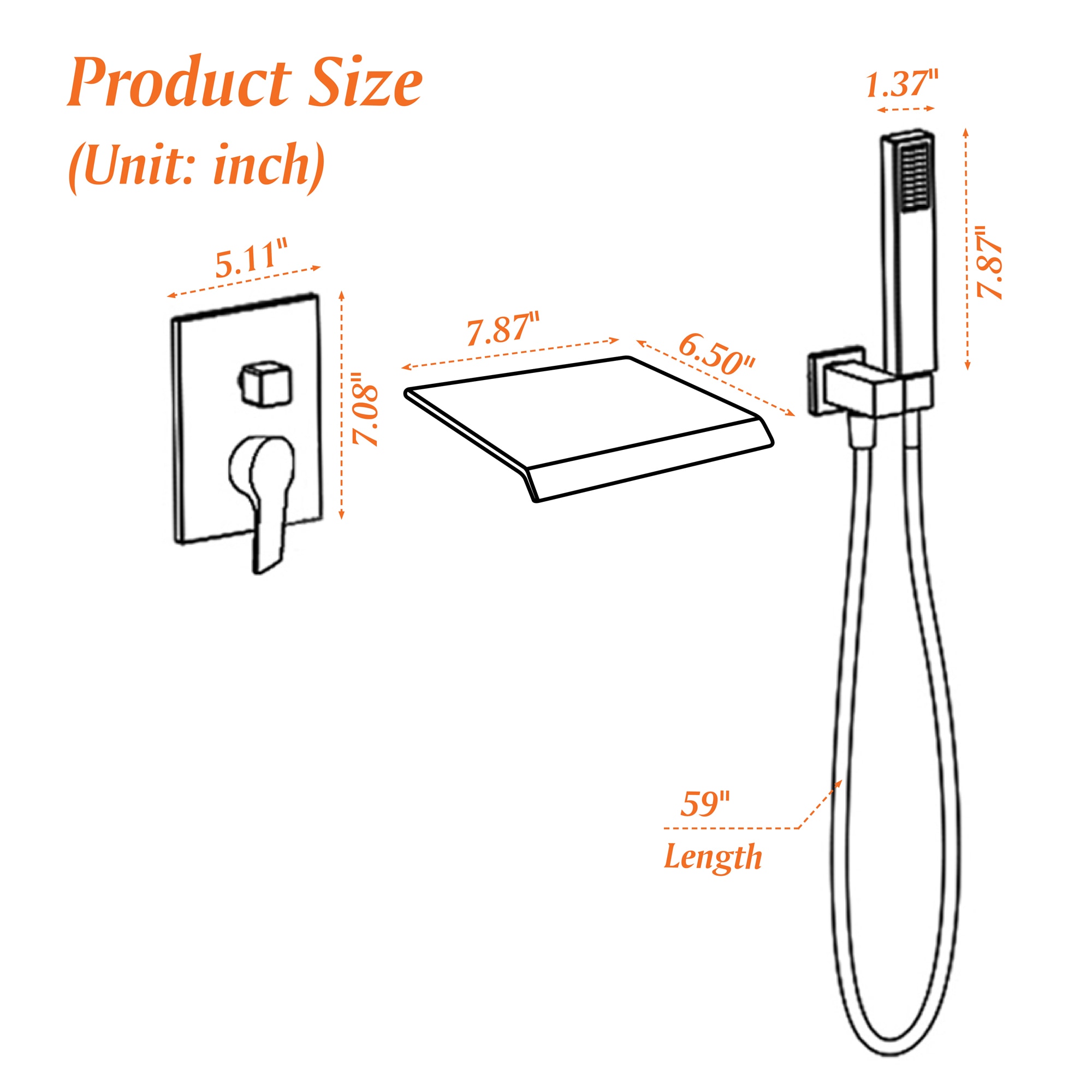 WELLFOR CR-P-WM-2W02BN Roman-Tub-Faucets - View #6