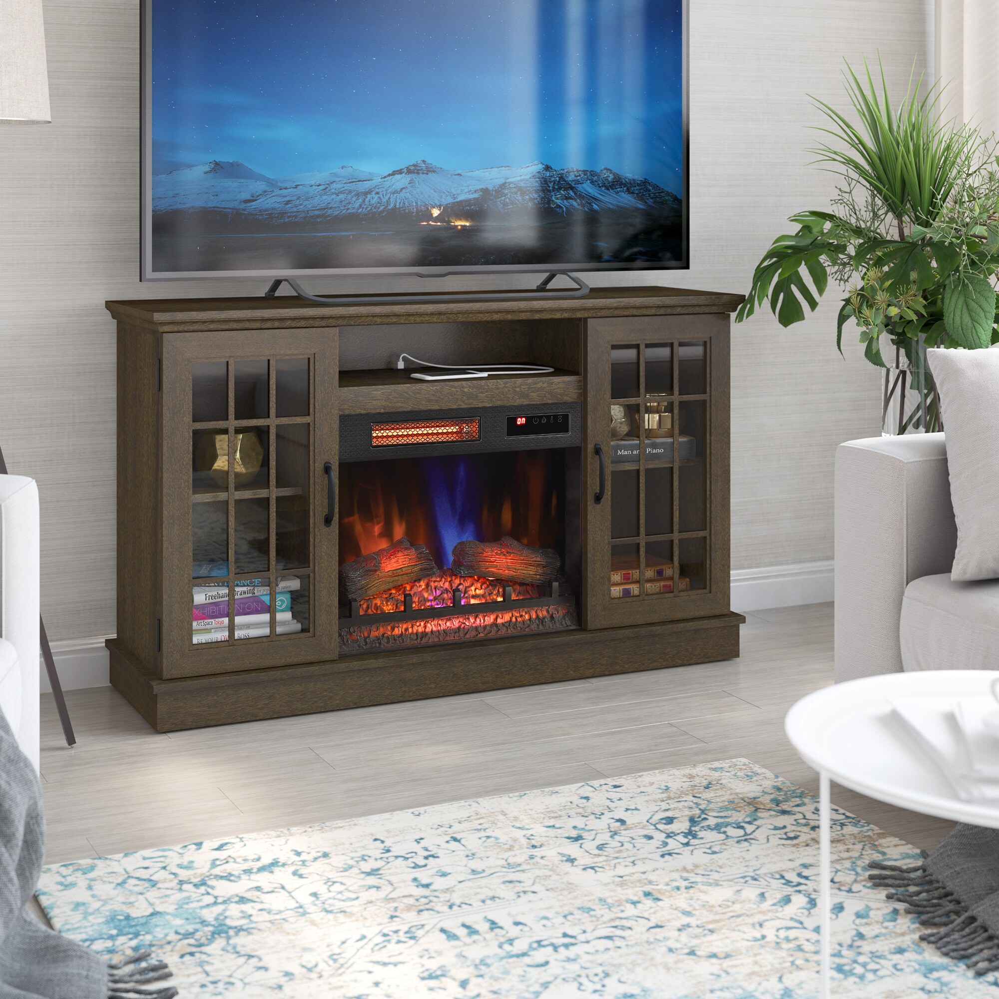 TV Stand Electric Fireplaces At Lowes