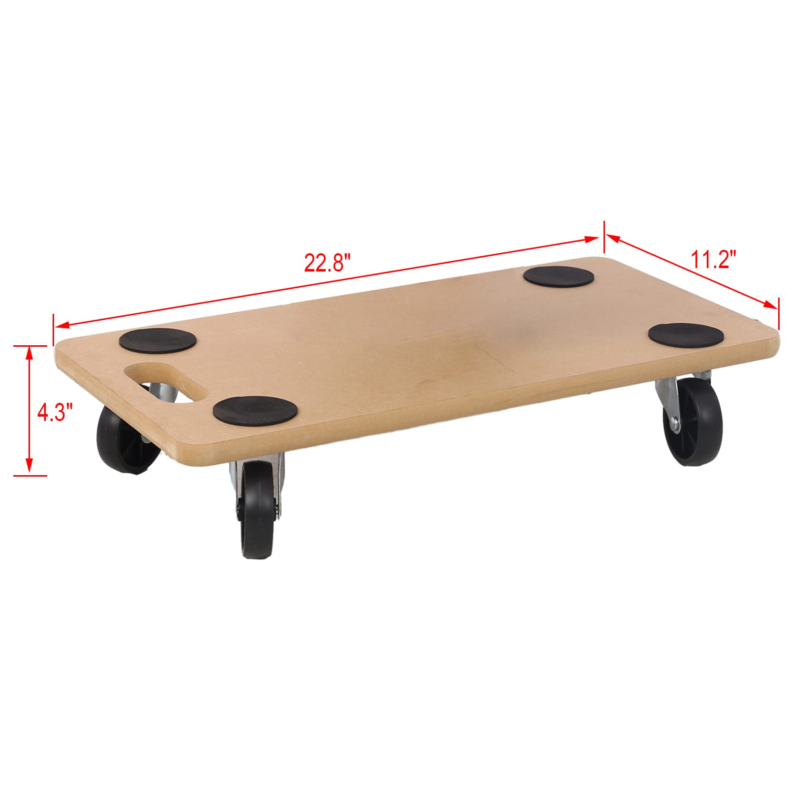 Fleming Supply 440-lb 4-Wheel Brown Wood Furniture Dolly in the