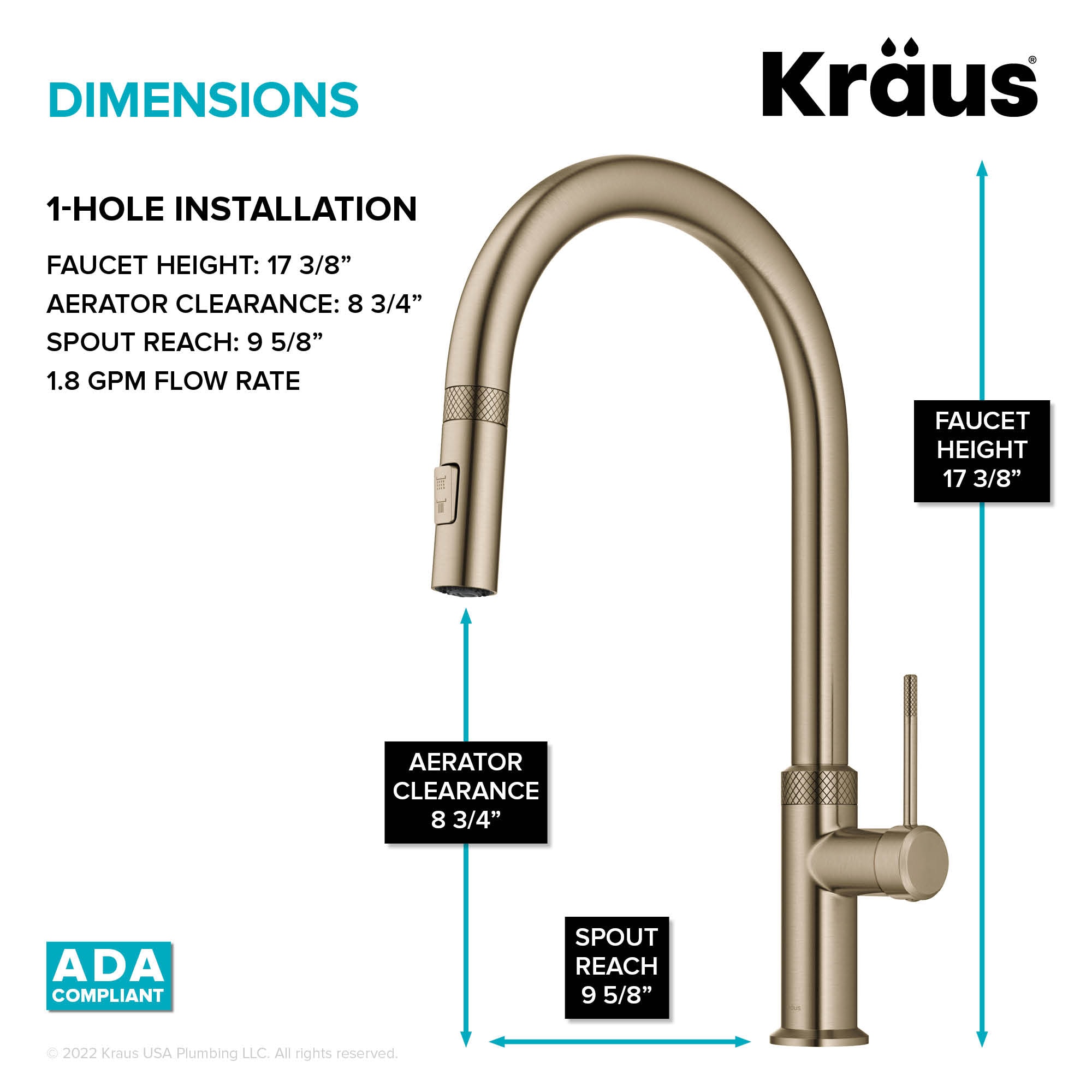 Kraus KPF-2654BG Kitchen-Faucets - View #4