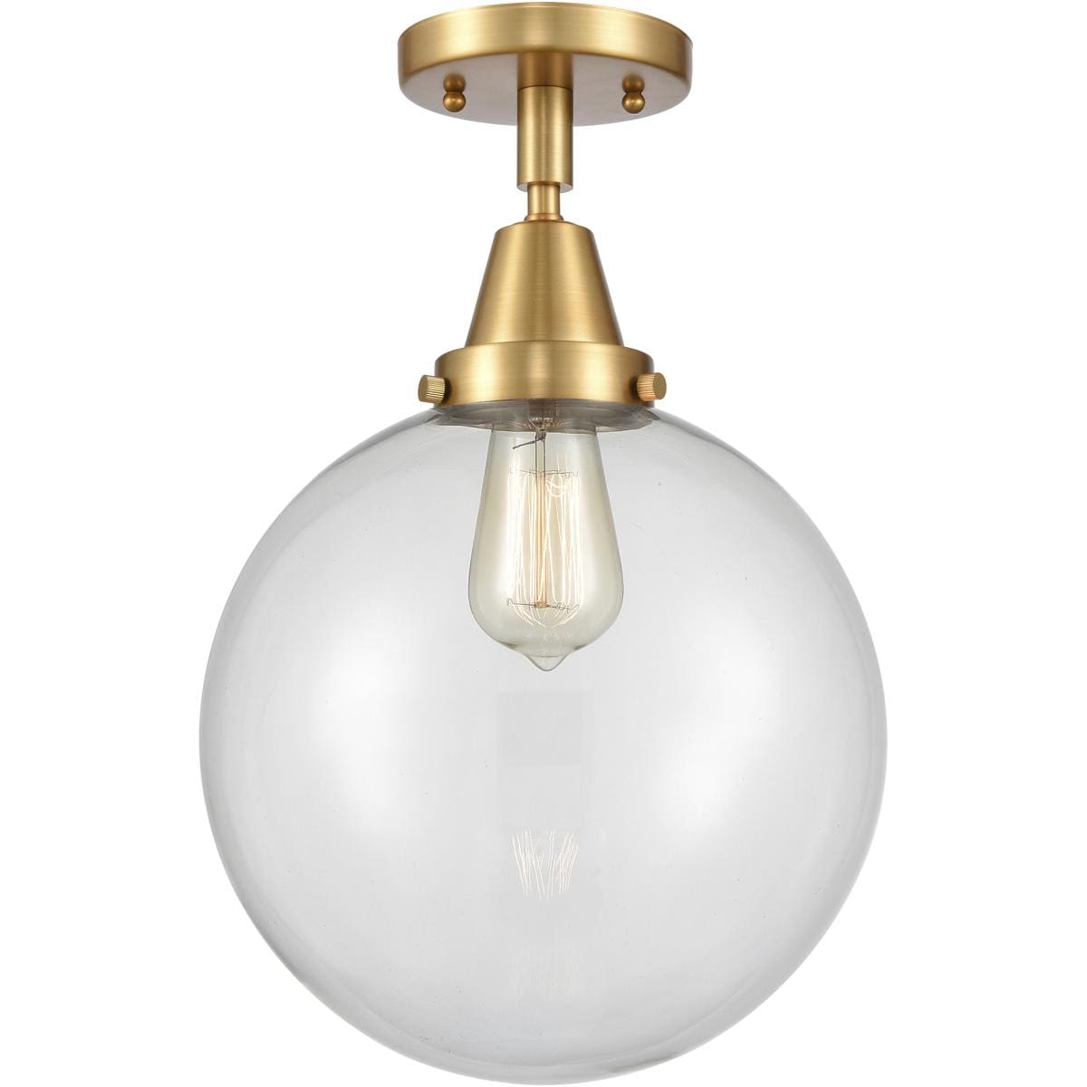Innovations Lighting - 447-1C-SG-G202-10-LED Downtown Urban Beacon Flush Mount Satin Gold