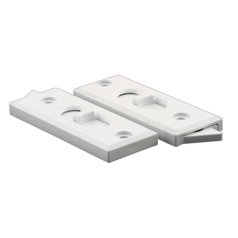 Prime-Line 2-1/8-in Spring Loaded Plastic Left and right tilt latch set #F 2627