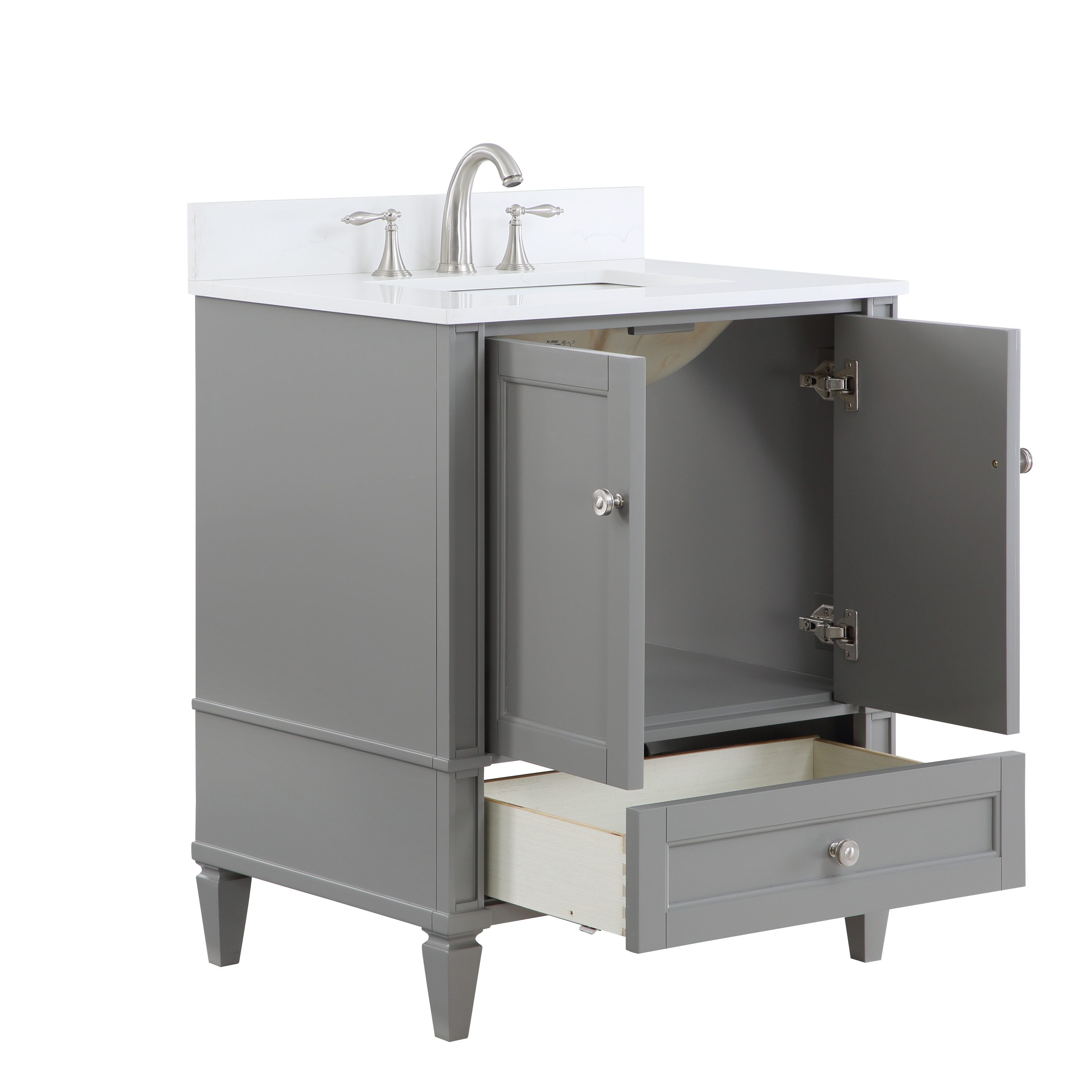 30'' Bathroom Vanity with Top Sink, Modern Bathroom – Home