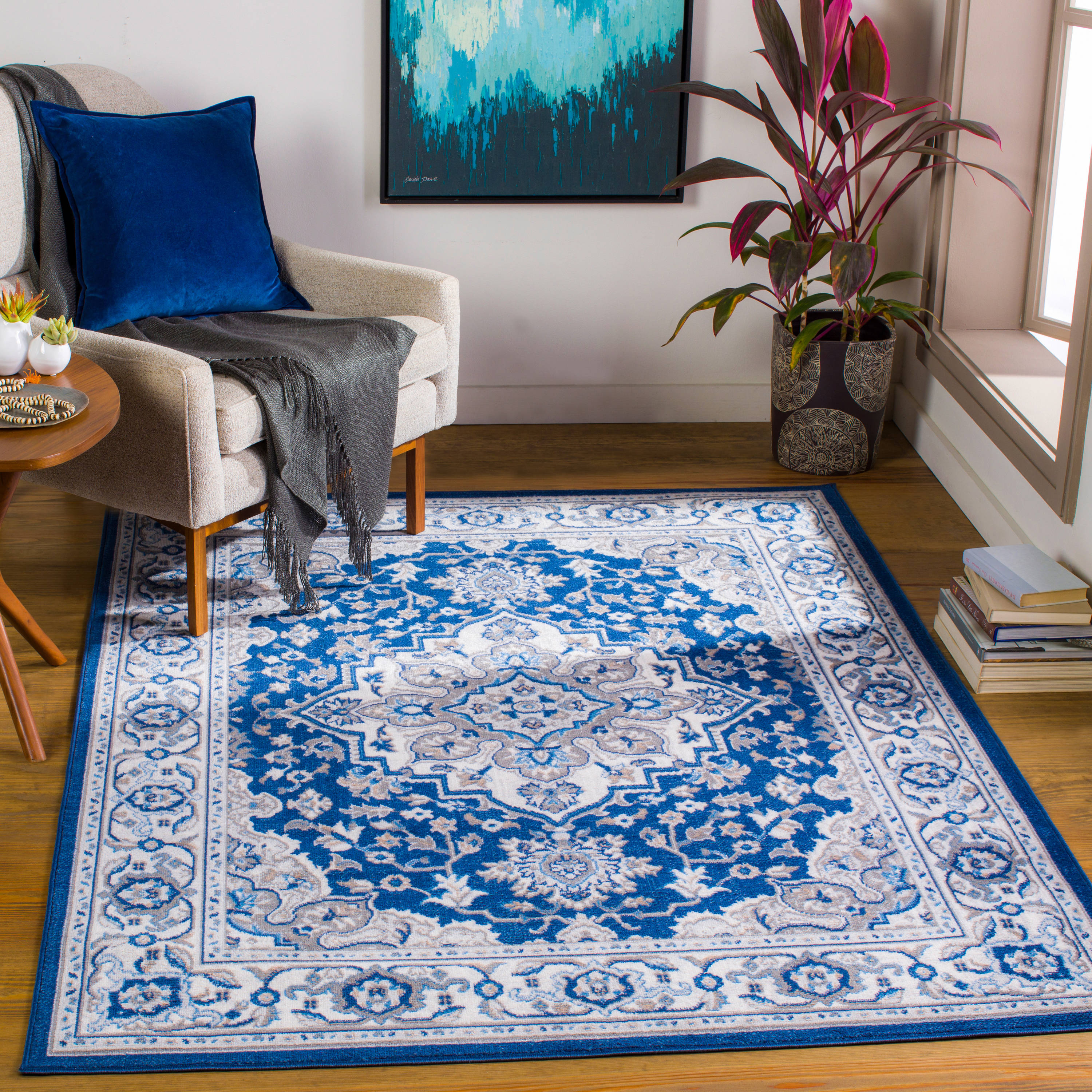 Surya CEG2354-71010 Cesar 8 X 10 (ft) Gray Indoor Floral Area Rug