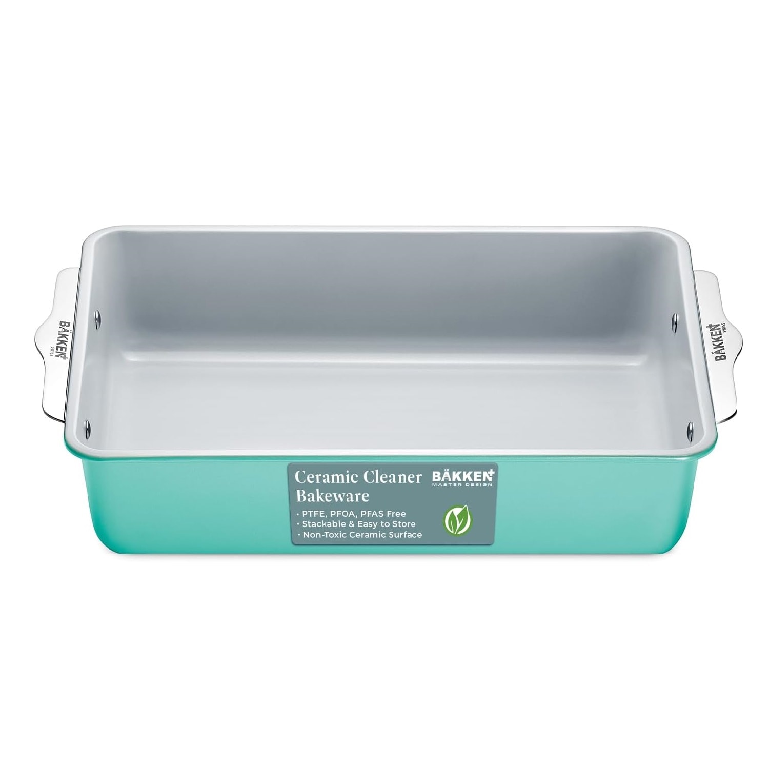 Bakken Swiss Roaster Pan Aluminized Steel with Ceramic Non Stick Coating Heavy Duty Non Toxic PFOA and PFAS Free Baking and Roasting Pan Perfect Size for Oven Cooking and Everyday Baking Teal