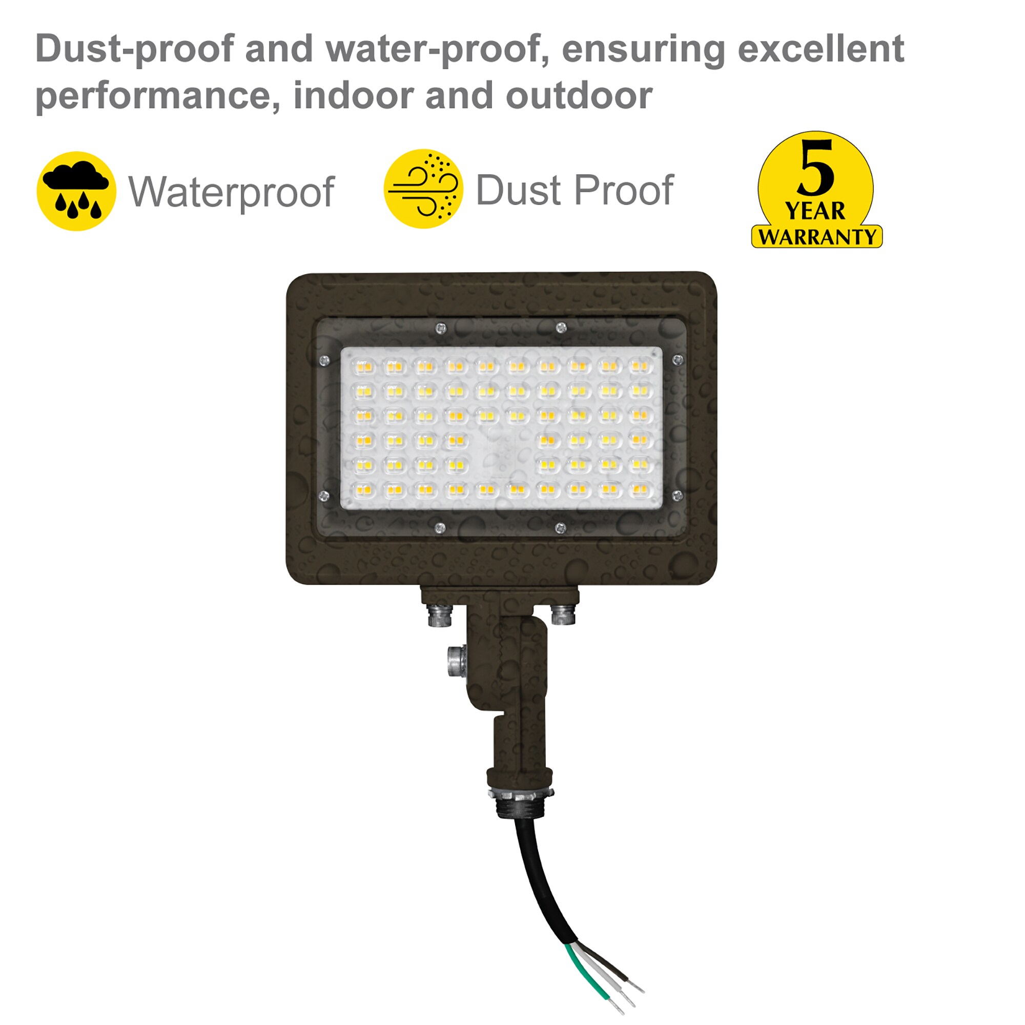 LED Solar Spot Light - Dusk-to-Dawn Photocell - 30-Degree Beam Angle - Stake Included - 3000K