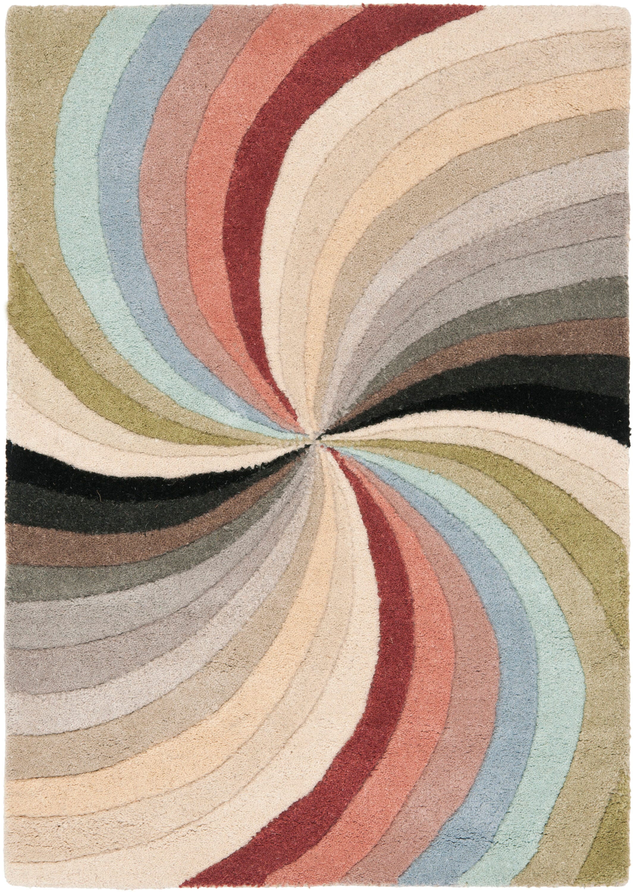 Handmade Tufted Rectangular Multi-Color Wool Area Rug