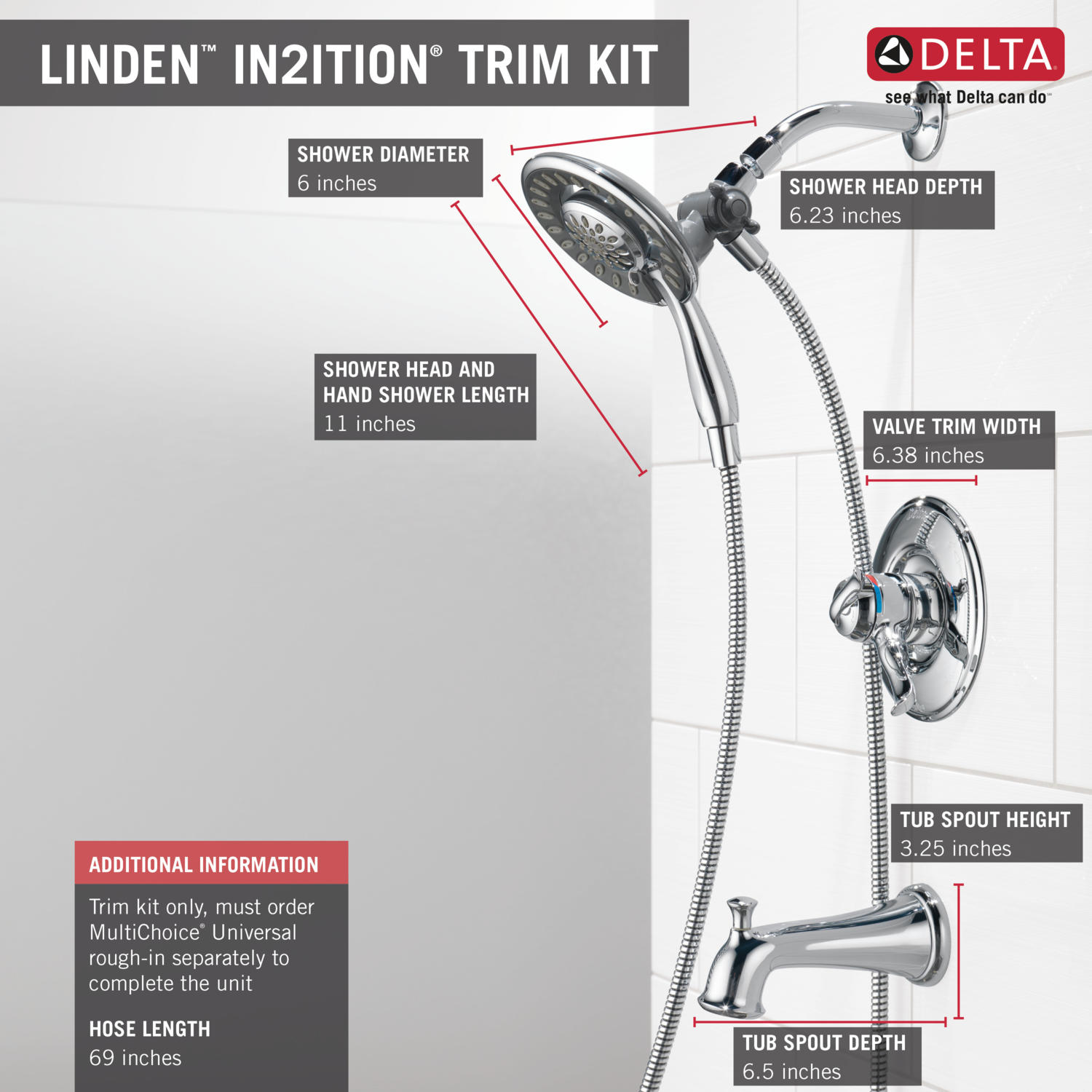 Delta T17494-I Tub-Shower-Faucets - View #9